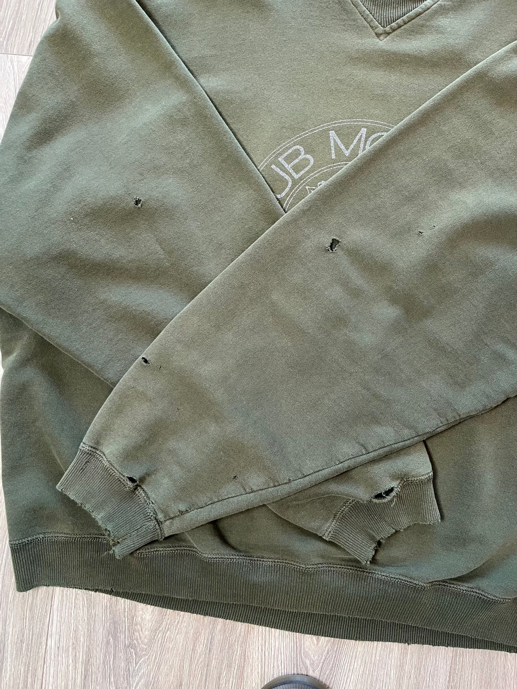 Vintage Club Monaco Distressed Faded Crewneck XL