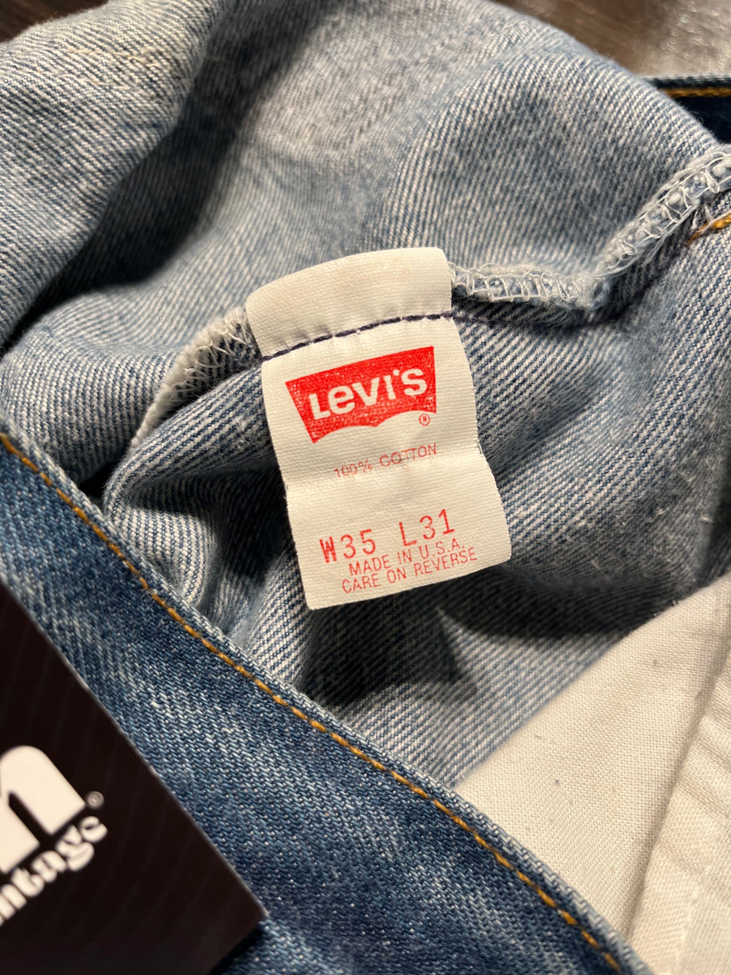 80s Levi's 501xx Medium Wash Denim 35