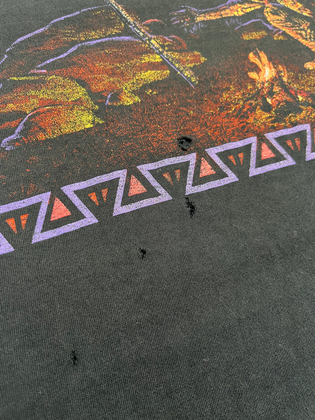 Vintage Campfire Cowboy Graphic Tee L