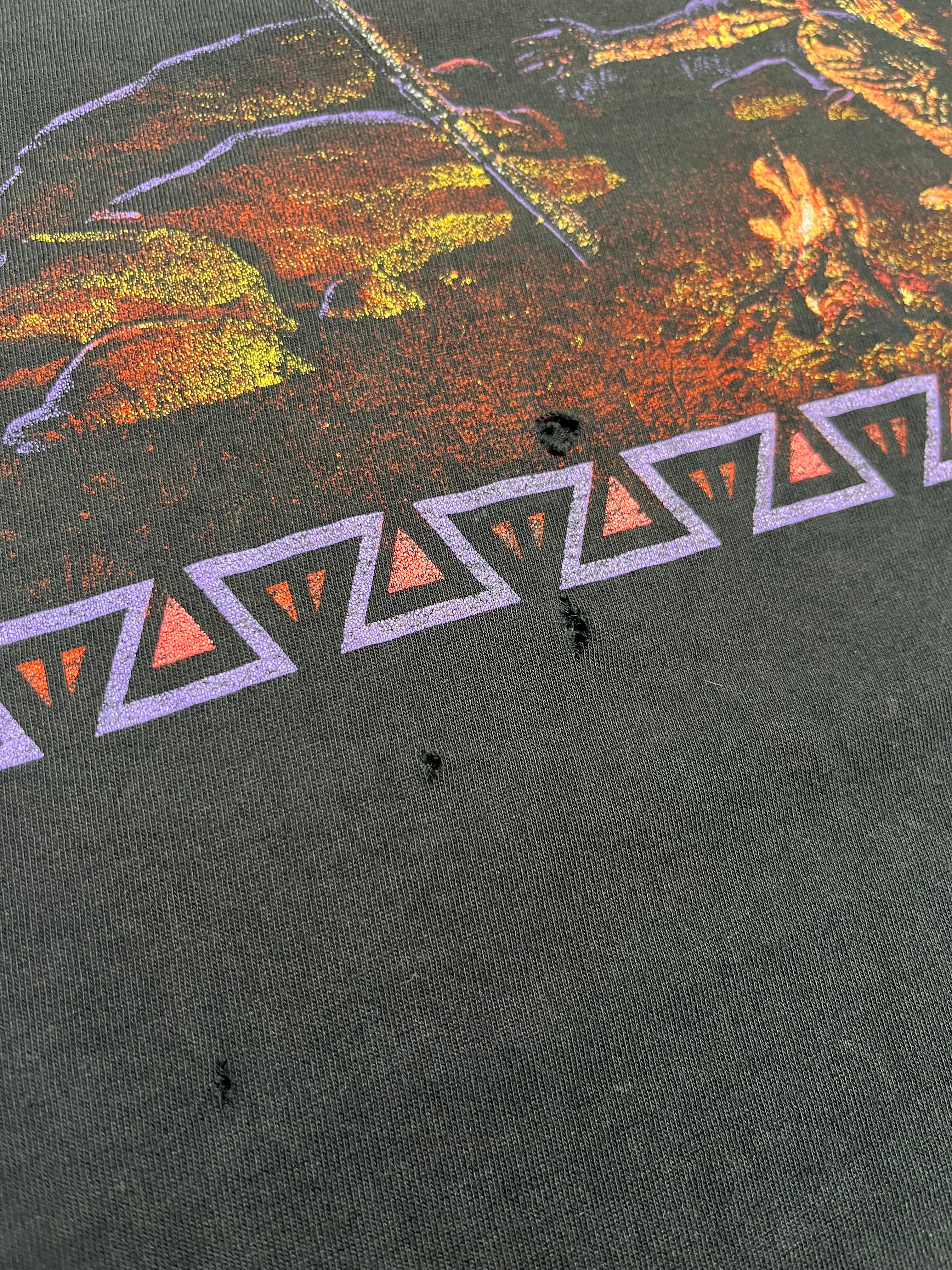 Vintage Campfire Cowboy Graphic Tee L