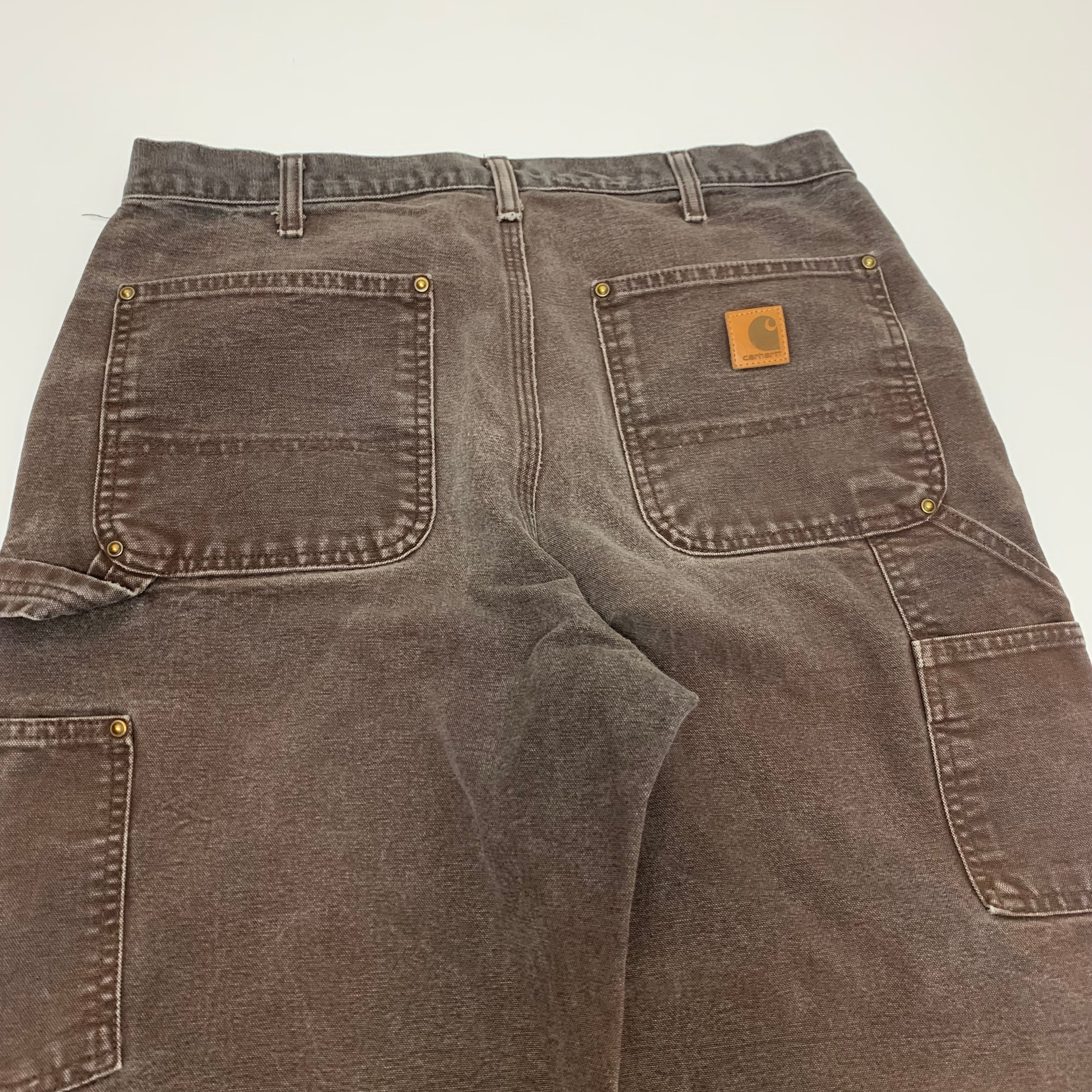 Carhartt Faded Brown Double Knee Denim 32x34 0316