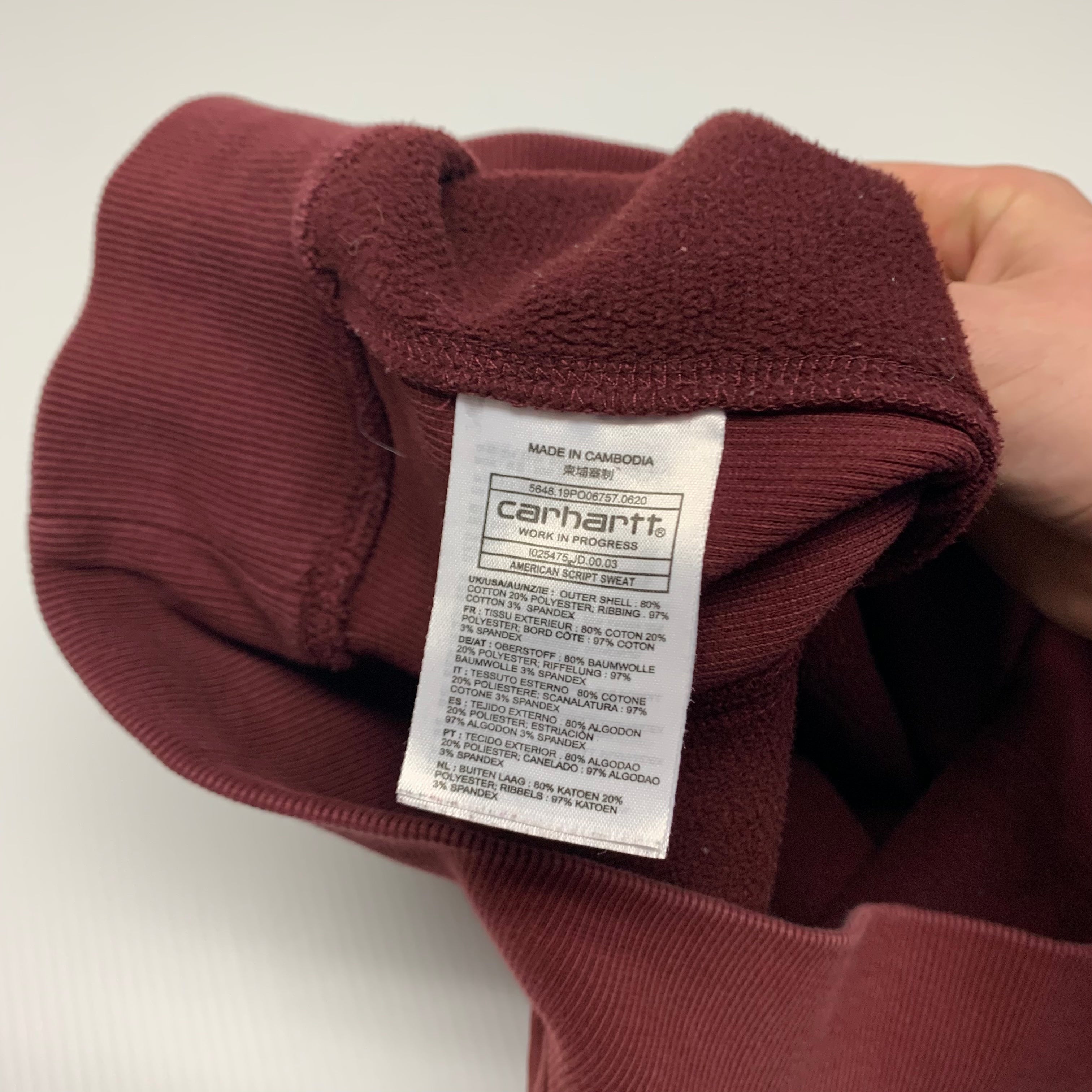 Burgundy Carhartt WIP Crewneck S