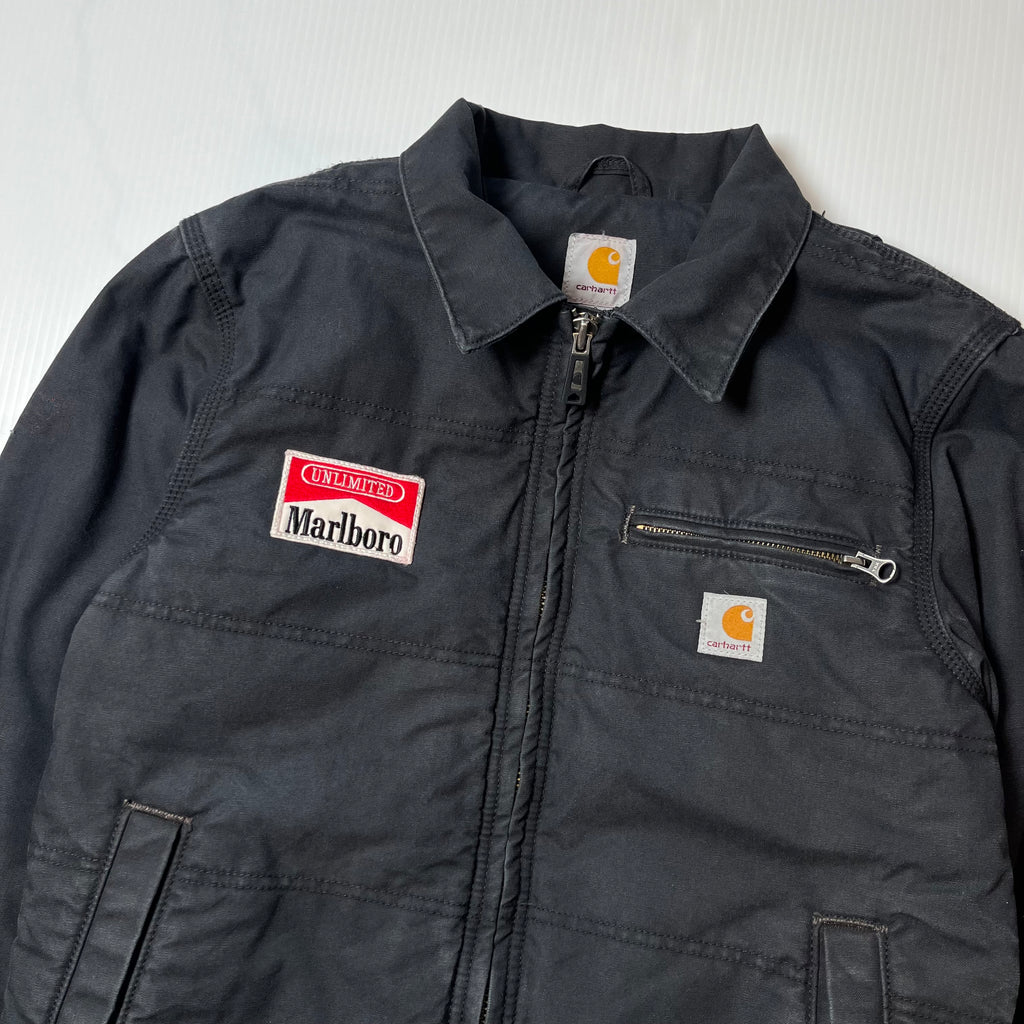 Vintage Carhartt Full Zip Fleece Lined Marlboro Patch Jacket S