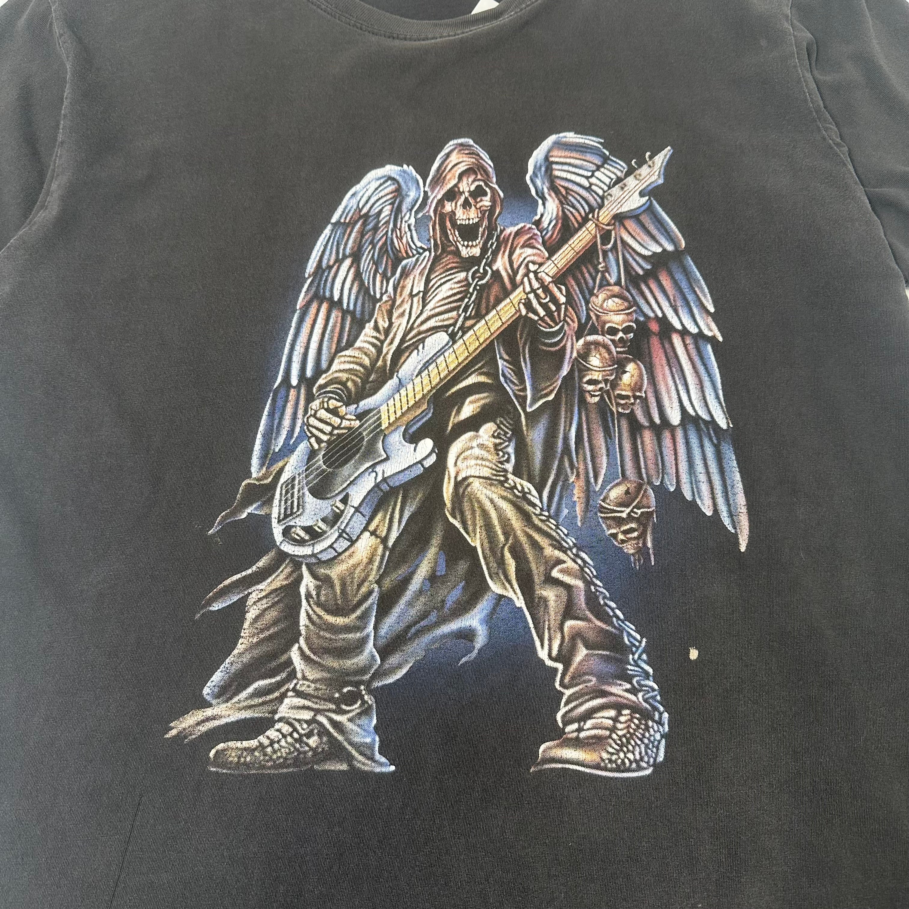 Y2K Skeleton Guitar Graphic Tee XXL