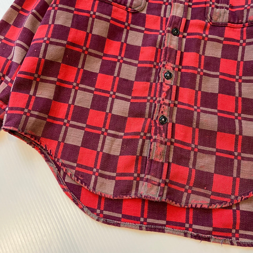 Vintage Champion Mackinaw Plaid Flannel Shirt L