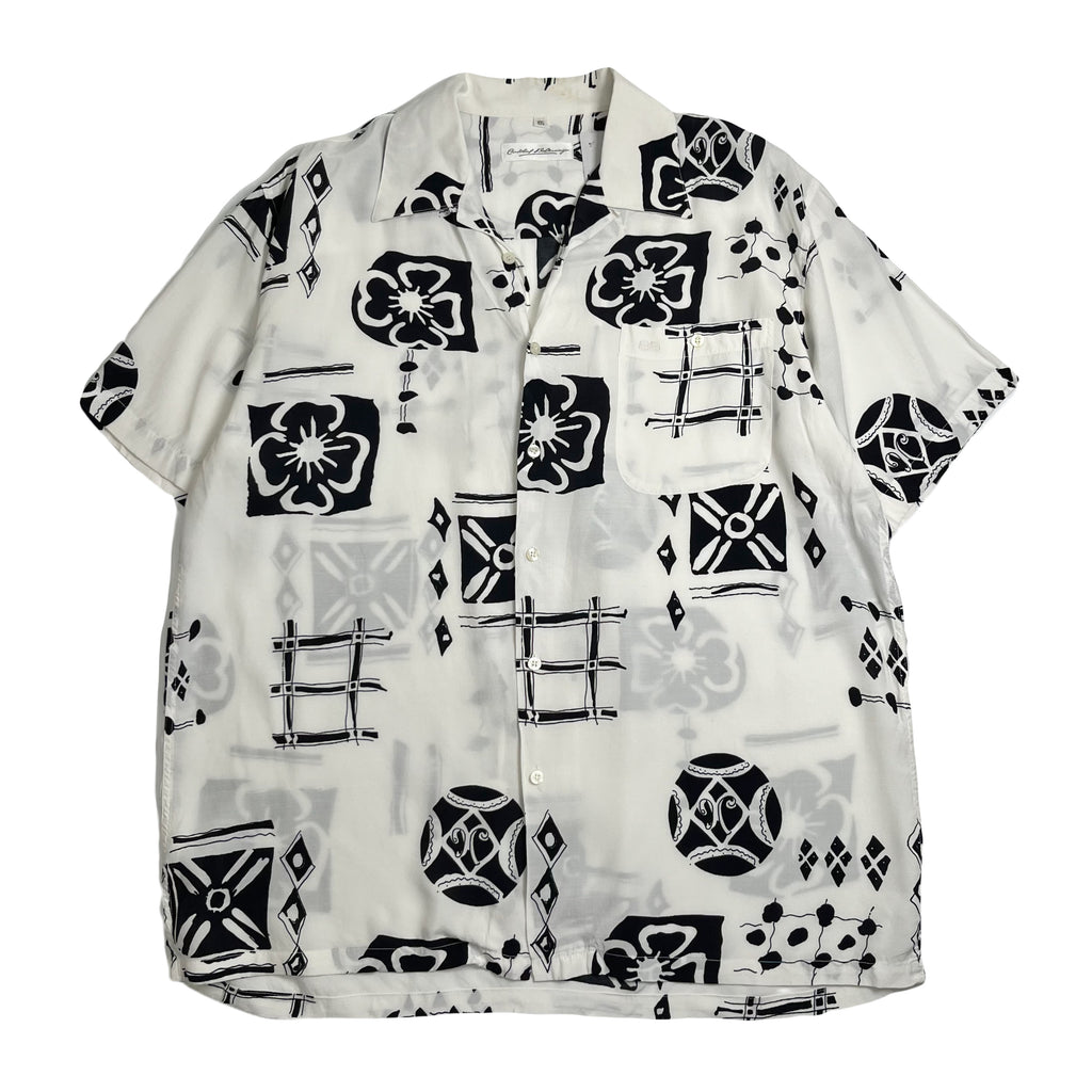 Vintage Cristobal Balenciaga Floral Short Sleeve Button Up XL