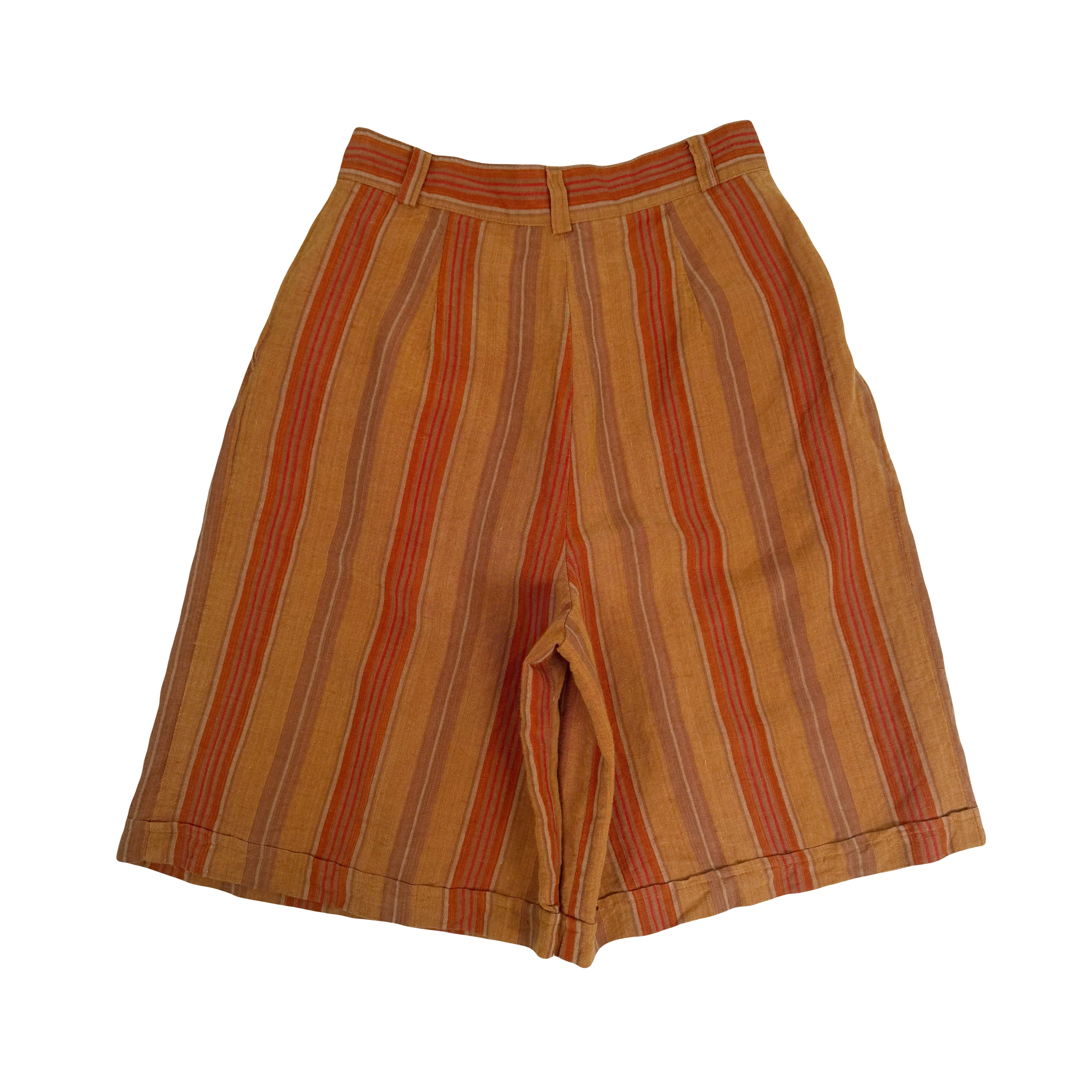 Vintage Daniel Hechter Striped Pleated Baggy Shorts Women's 6