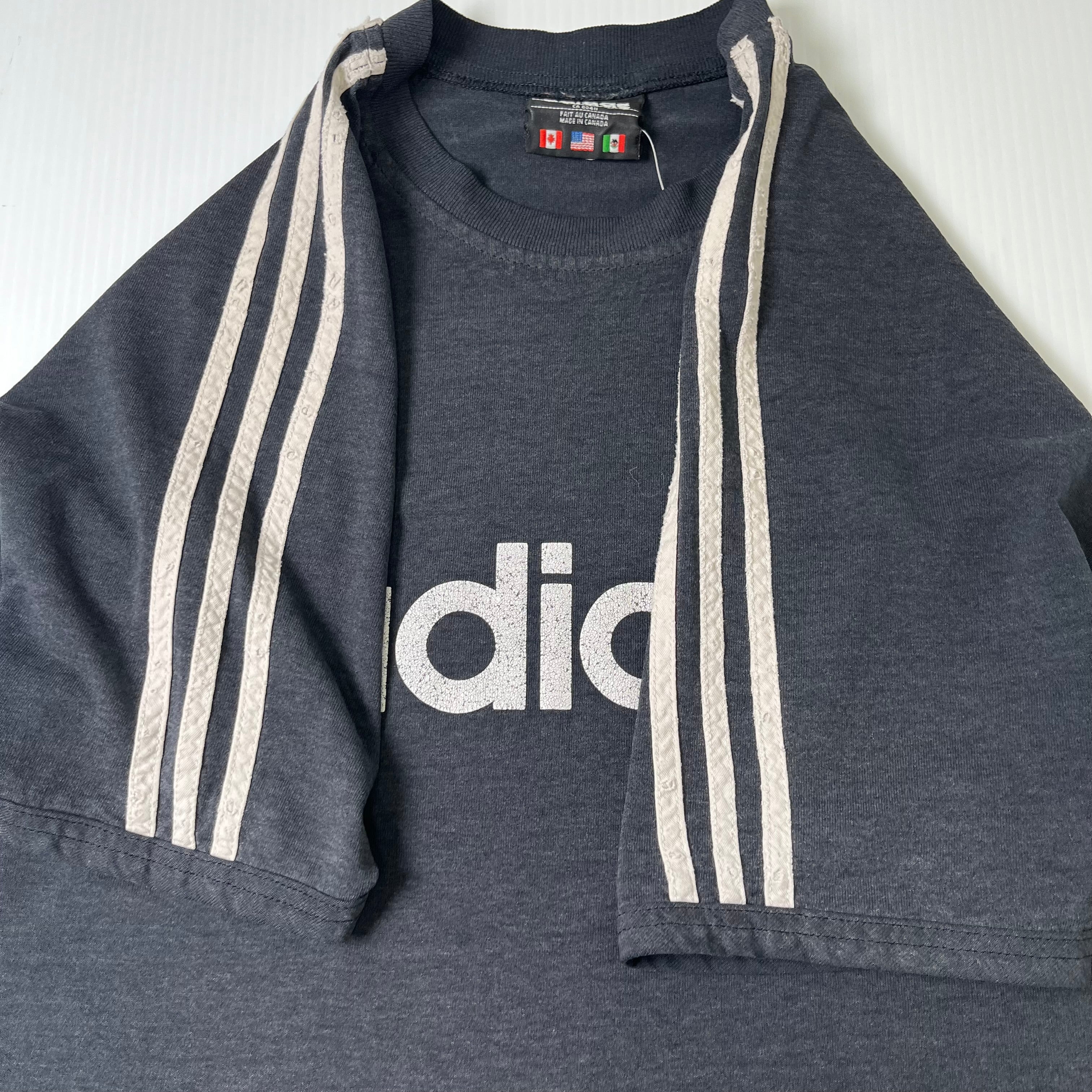 Vintage Adidas Text Spellout Tee L
