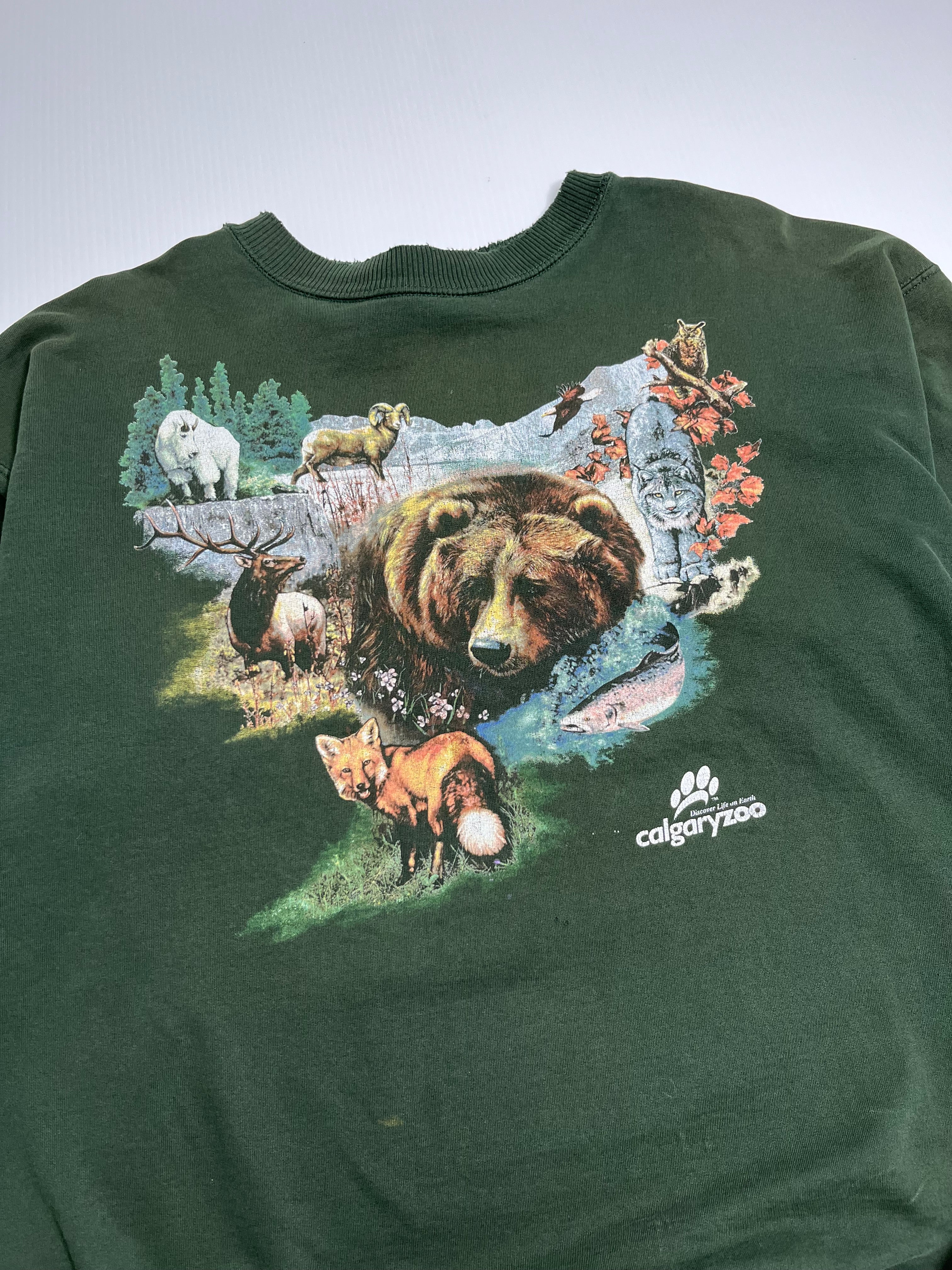 Vintage Calgary Zoo Animal Graphic Crewneck XL