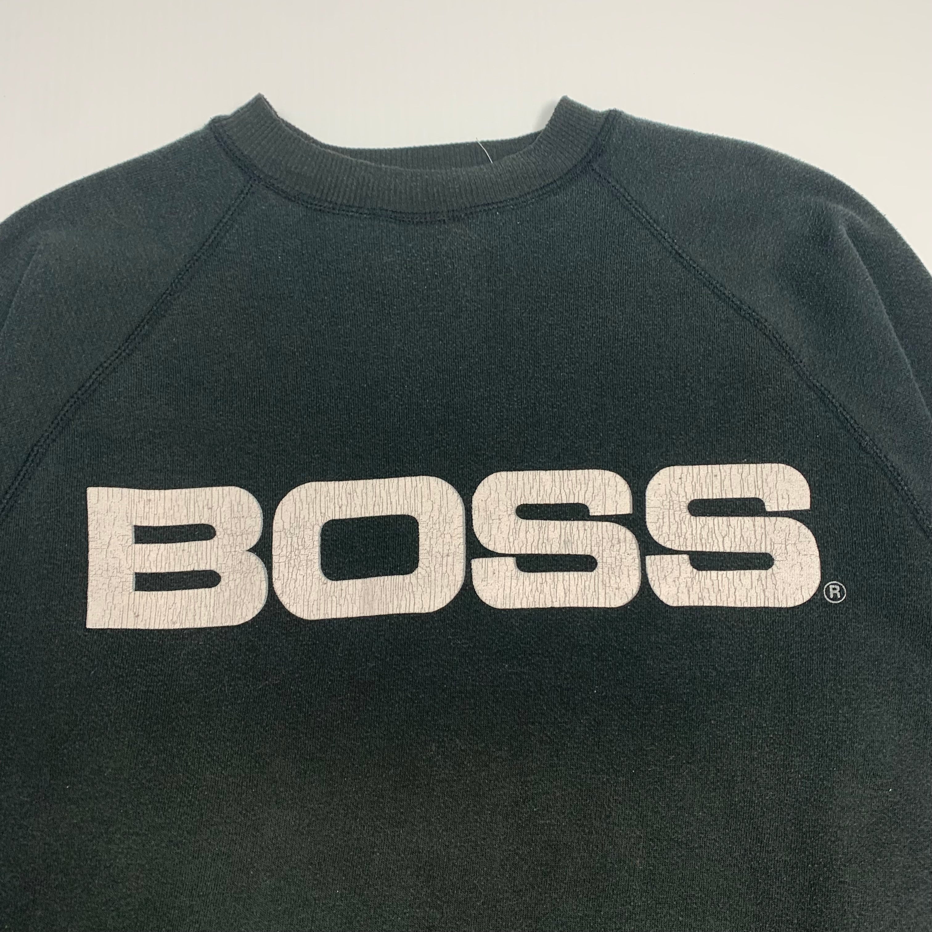 Vintage Boss Text Crewneck M