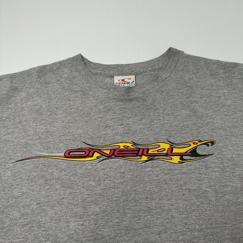 Y2K O'Neill Flames Surfwear Cropped Graphic Tee XL