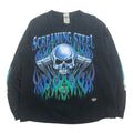 Vintage Screaming Steel Motorcycle Flames Longsleeve Shirt L