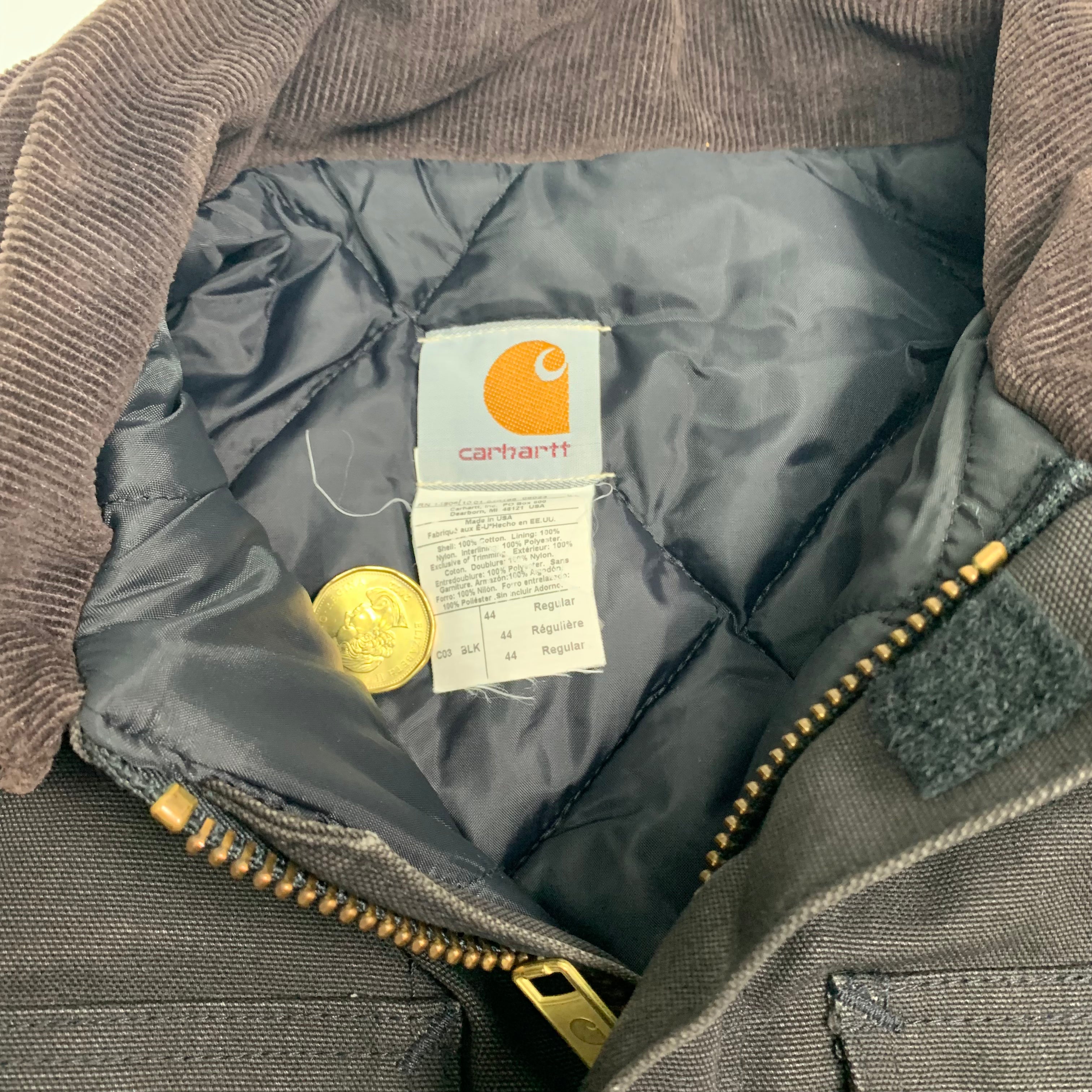 Carhartt Black Denim Chore Jacket L