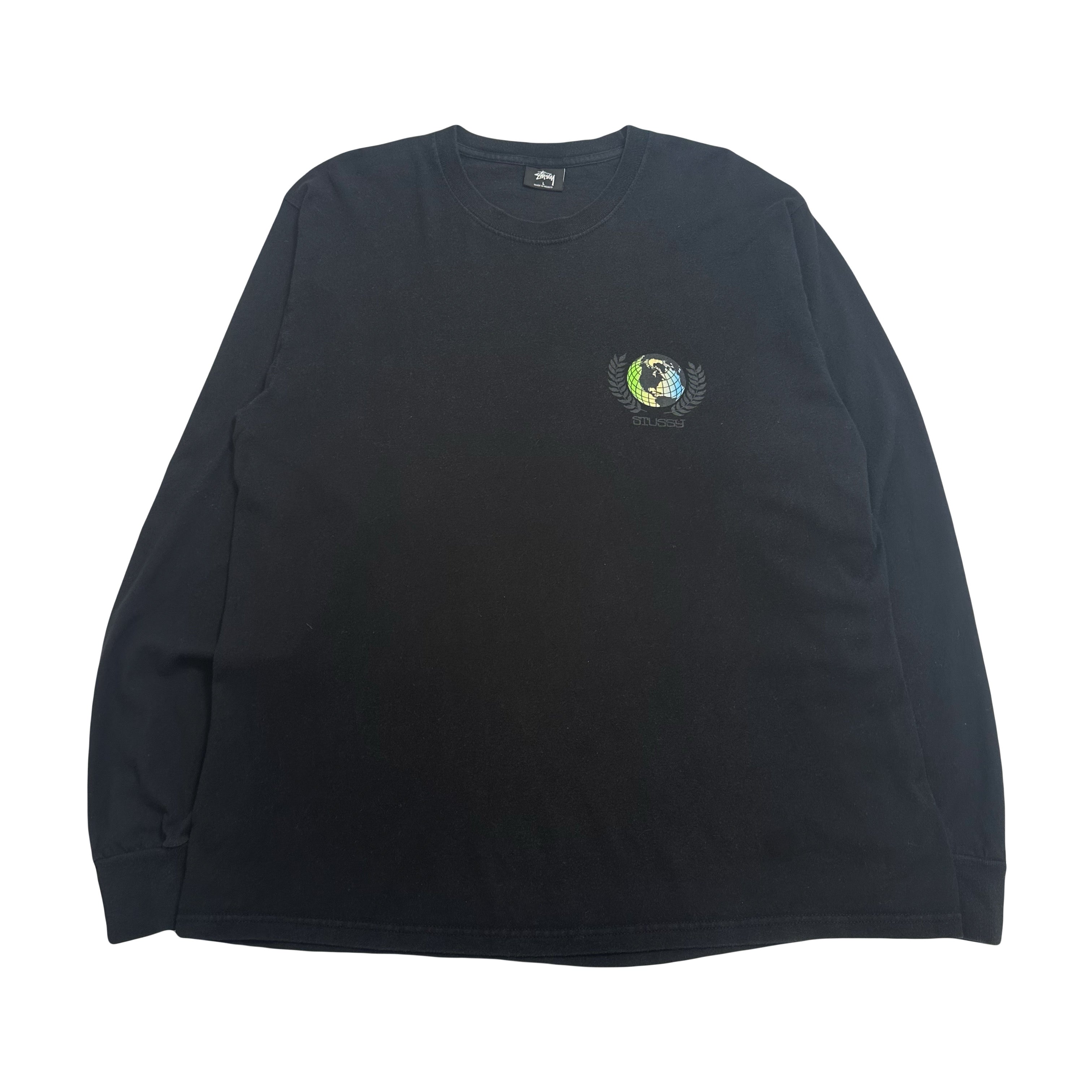 Stussy Globe Graphic Longsleeve Shirt L
