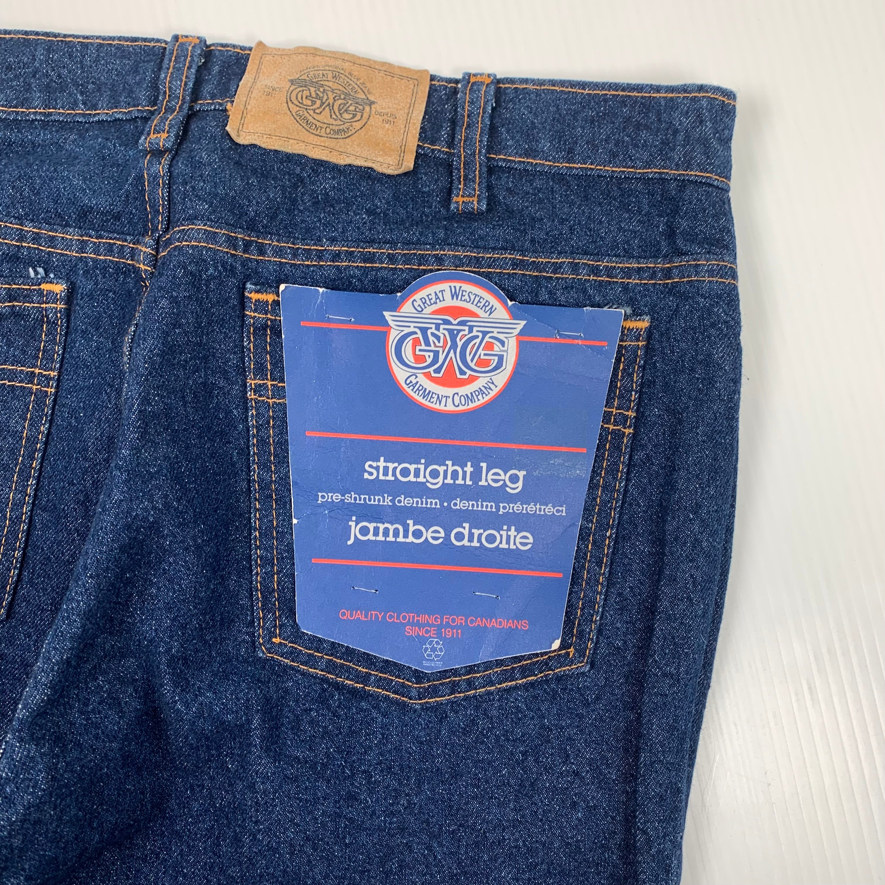 Vintage GWG Straight Leg Dark Wash Denim 36 BNWT