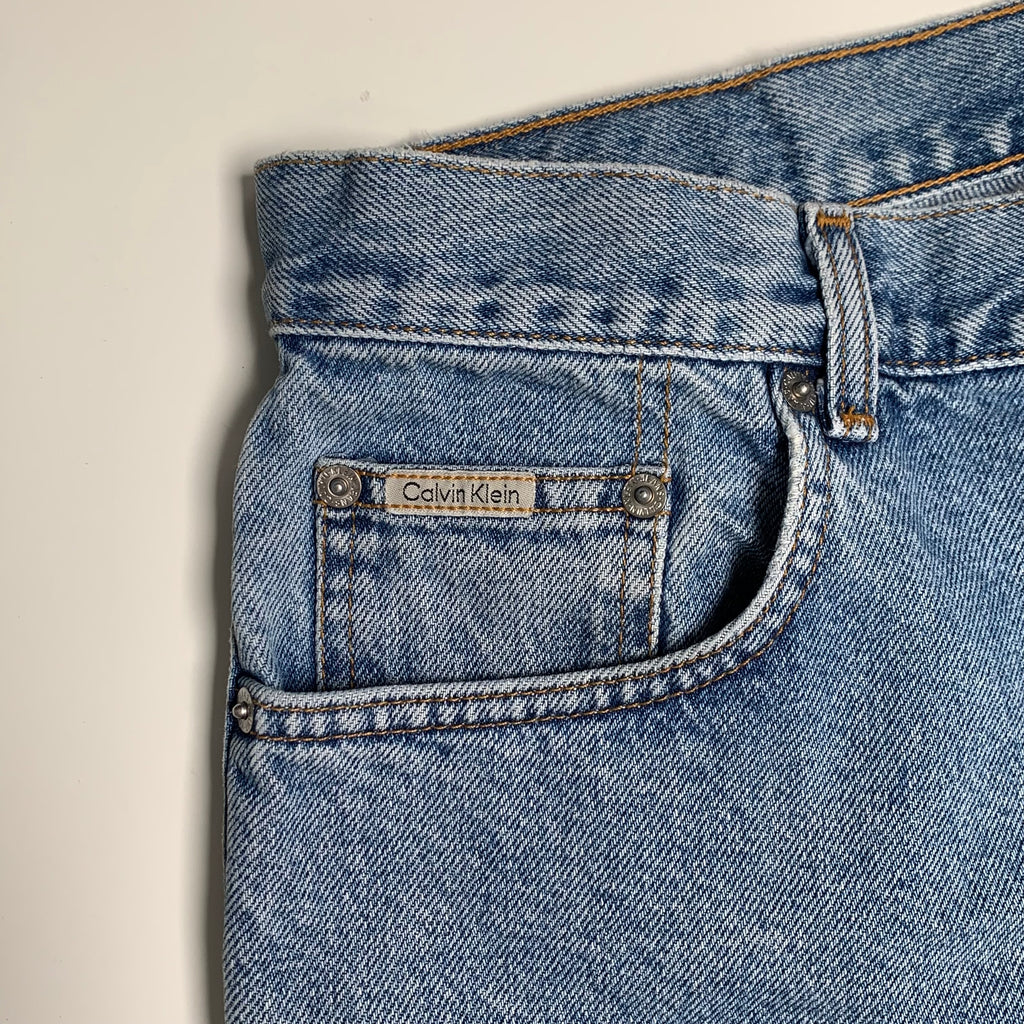 Vintage Calvin Klein Faded Denim Shorts 33
