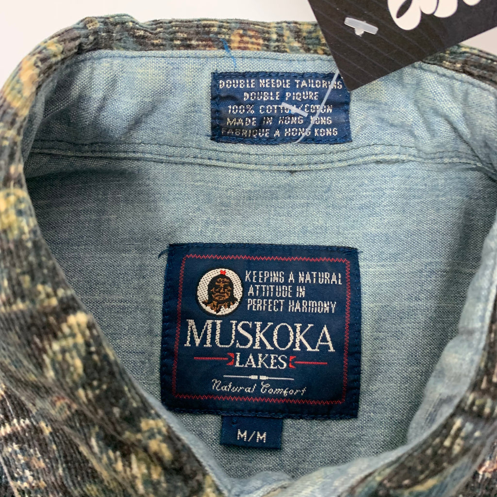 Vintage Nature Leaf Flannel M