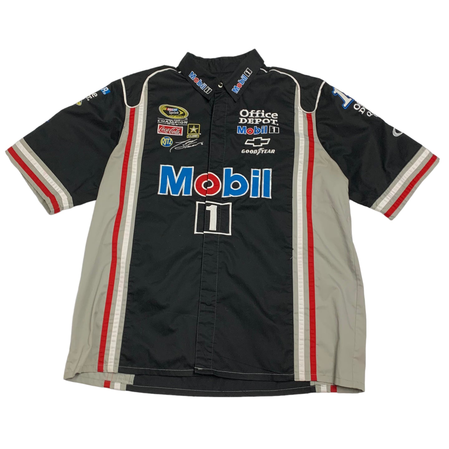 Mobil 1 NASCAR Button-up XL