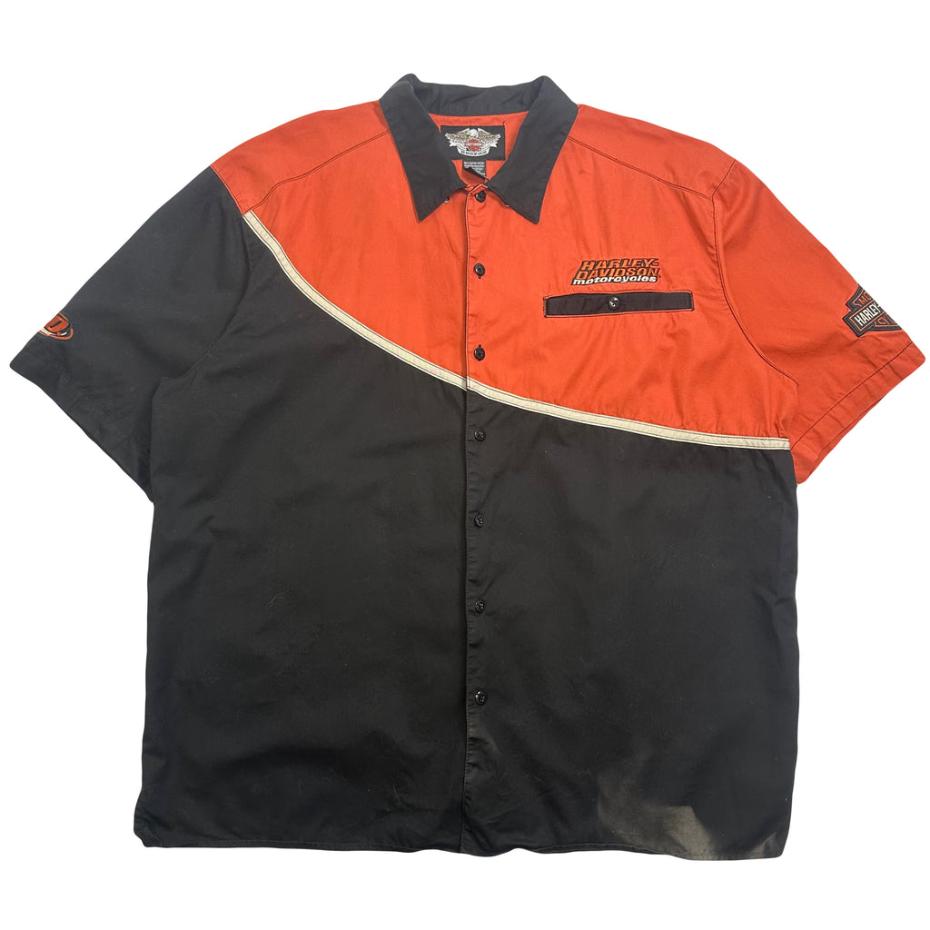 Harley Davidson Mechanic Short Sleeve Button Up Shirt XXL