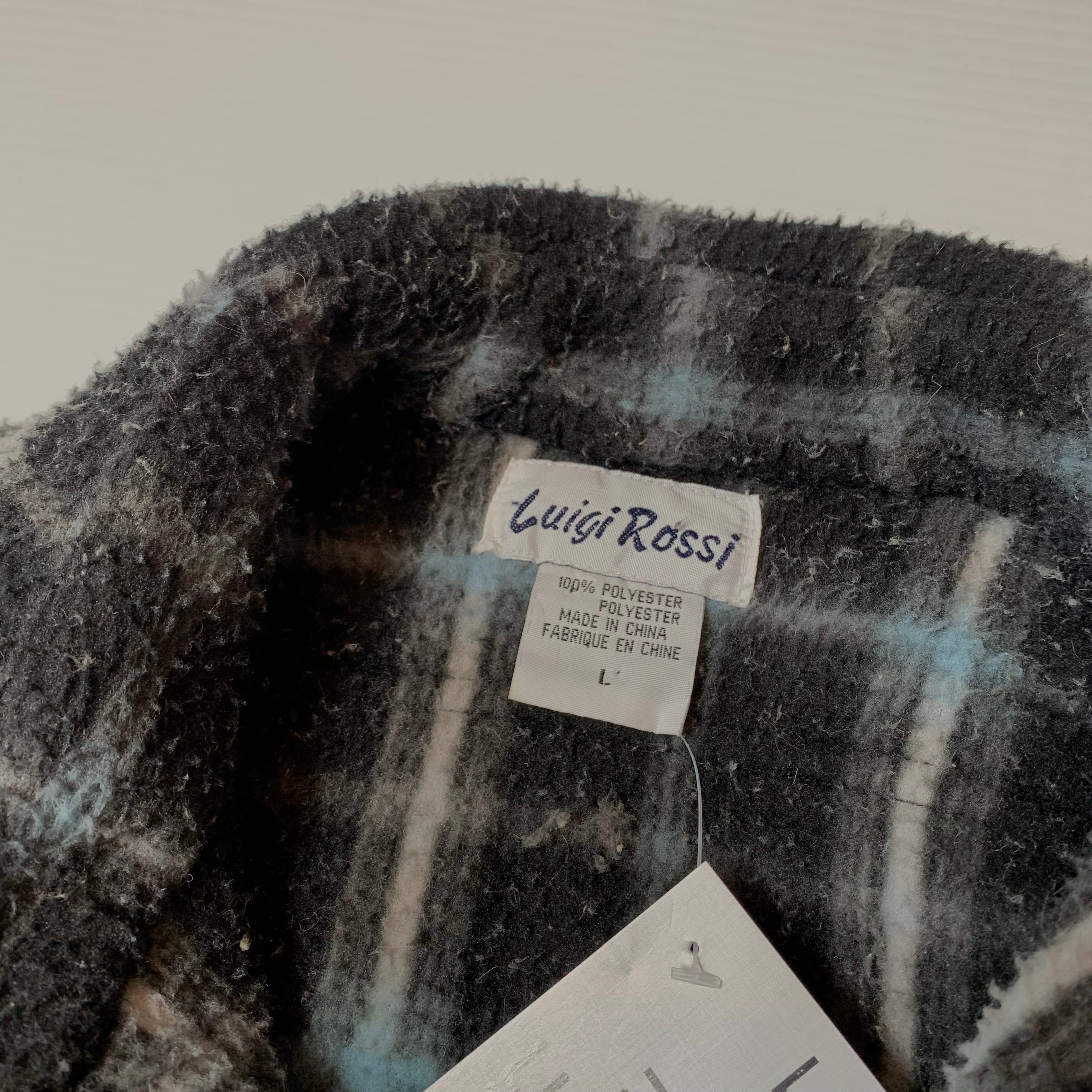 Vintage Luigi Rossi Heavy Fleece Plaid Button Up L