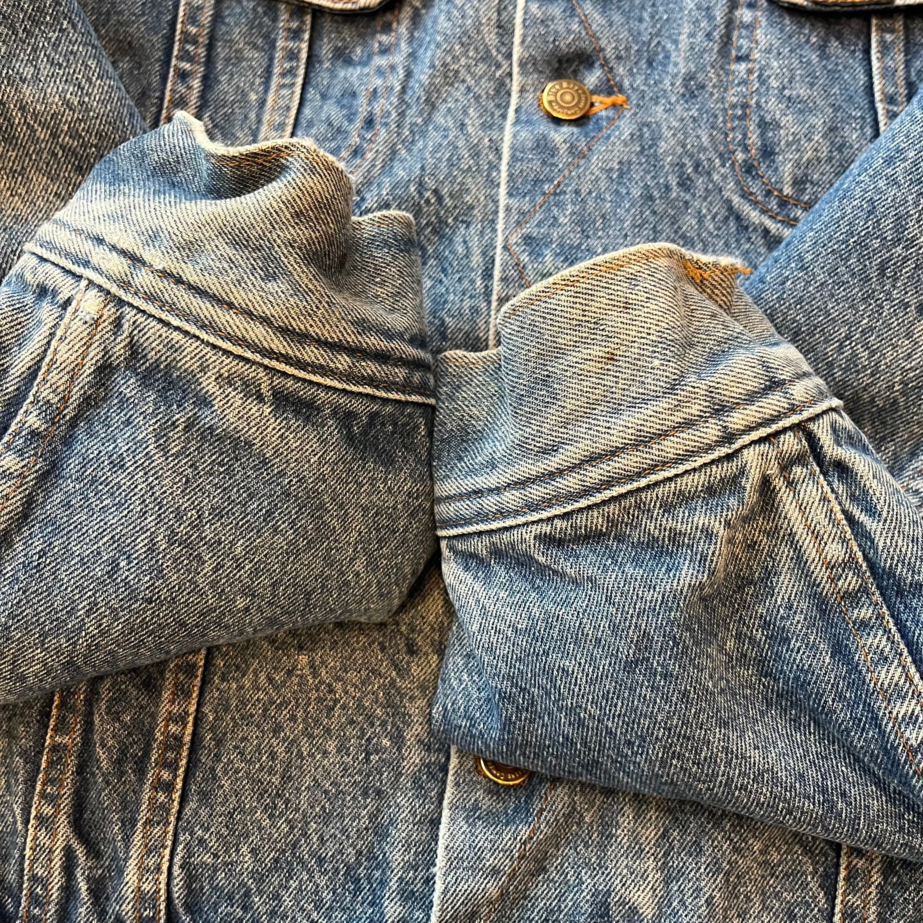 Vintage Blue Bay Blanket Lined Denim Jacket L