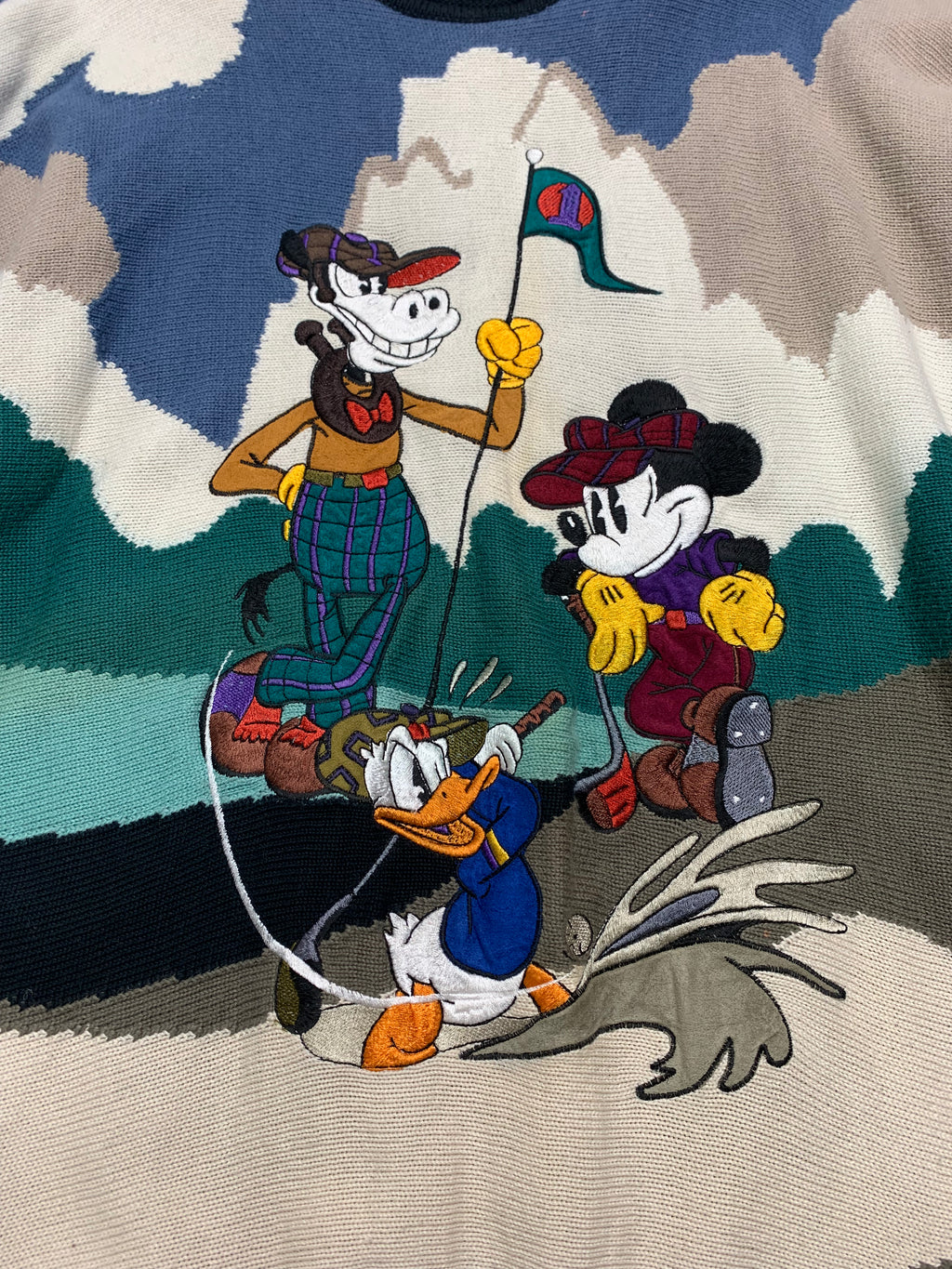 90s Mickey Designs Knit Golf Sweater XL