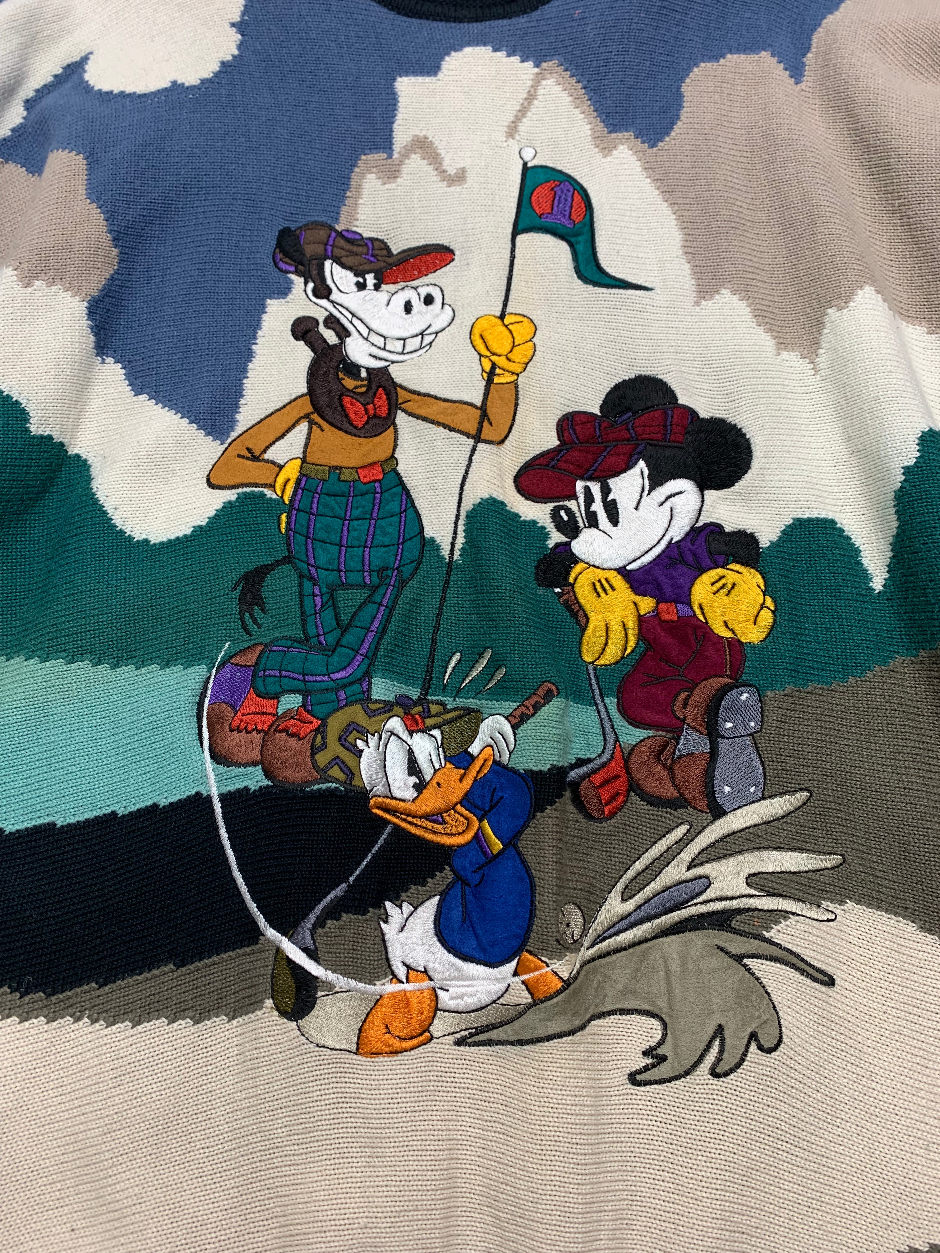 90s Mickey Designs Knit Golf Sweater XL