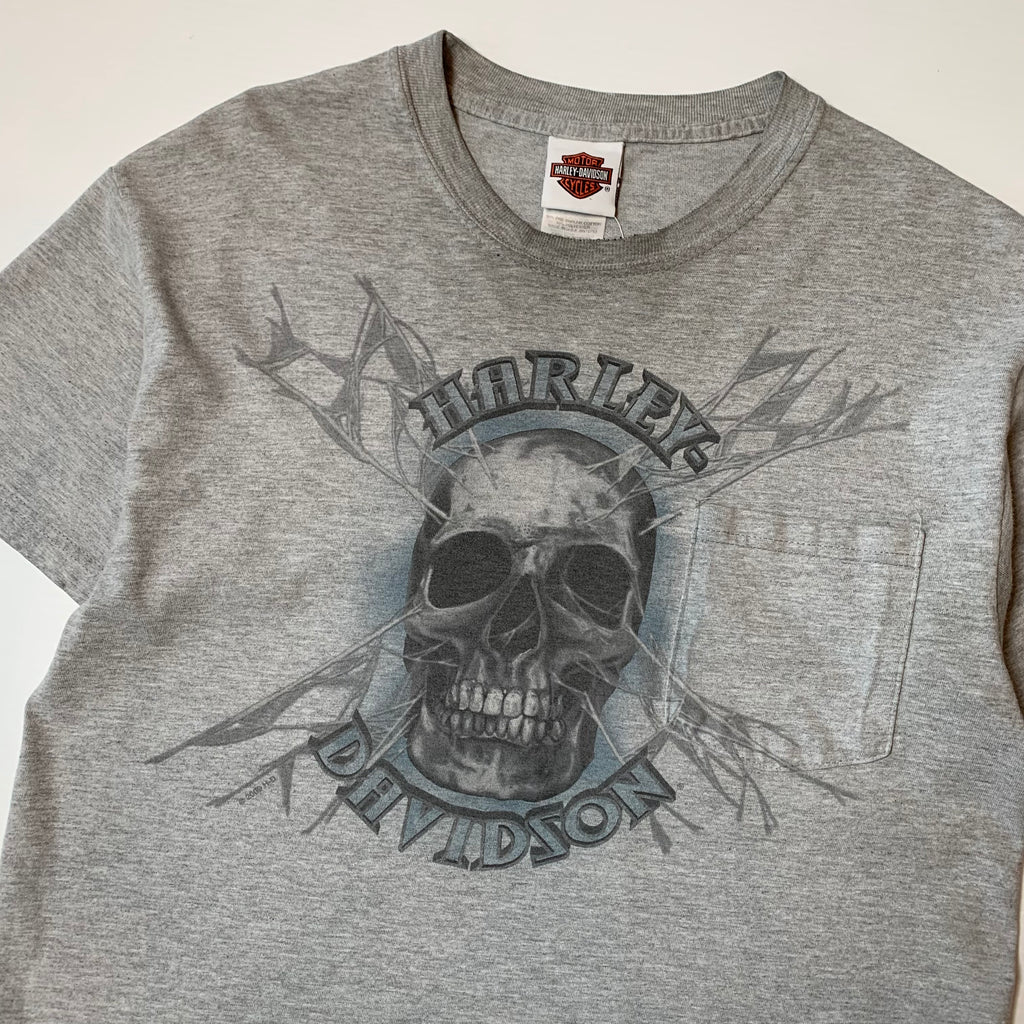 Harley Davidson Kamloops Skull Pocket Tee M