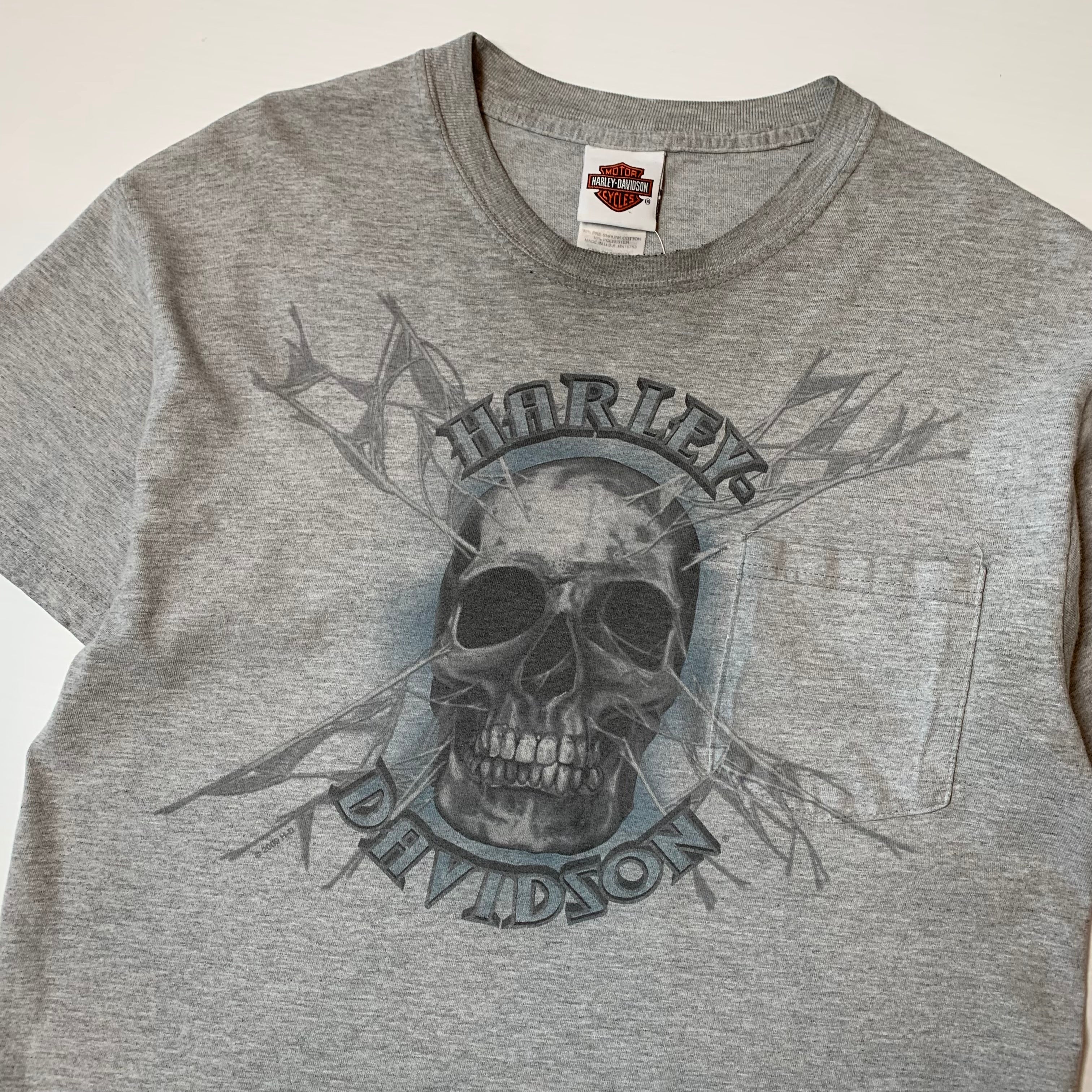 Harley Davidson Kamloops Skull Pocket Tee M