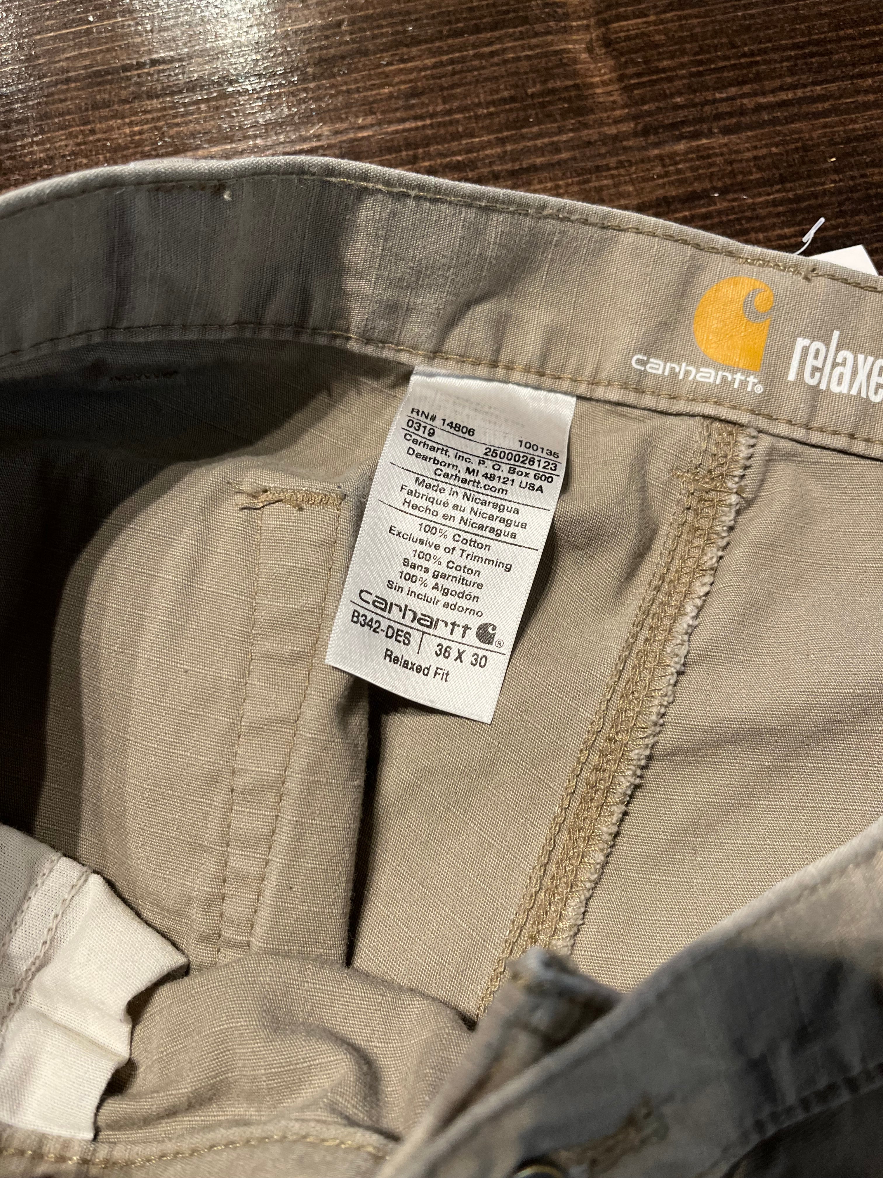 Carhartt Ripstop Beige Cargo Pants 36
