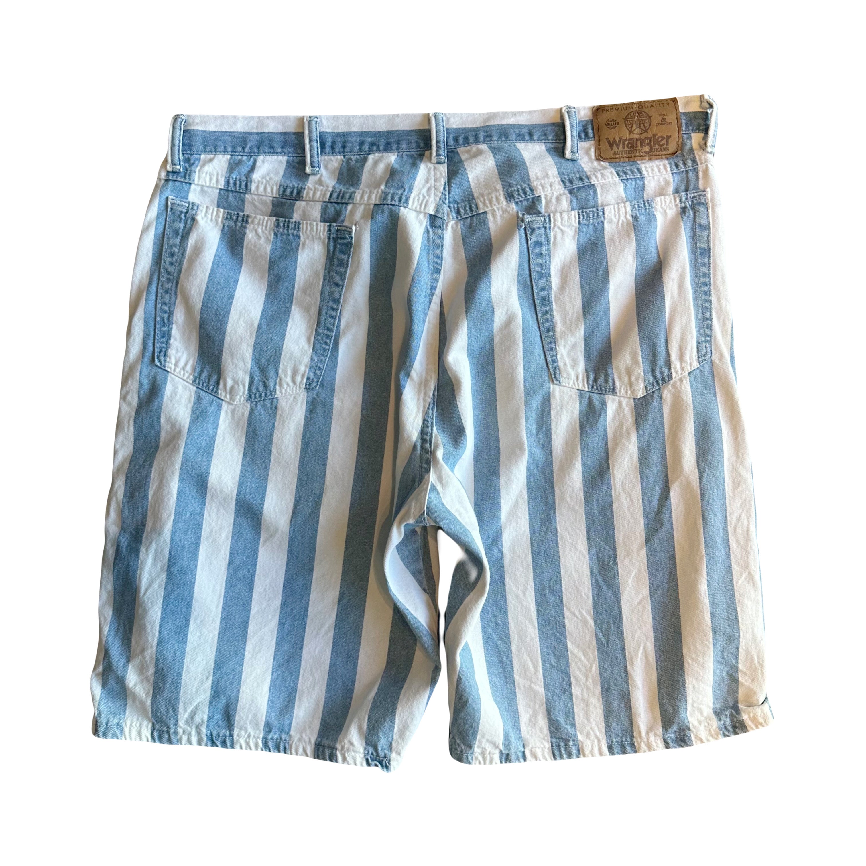 Vintage Wrangler Striped Denim Shorts 38