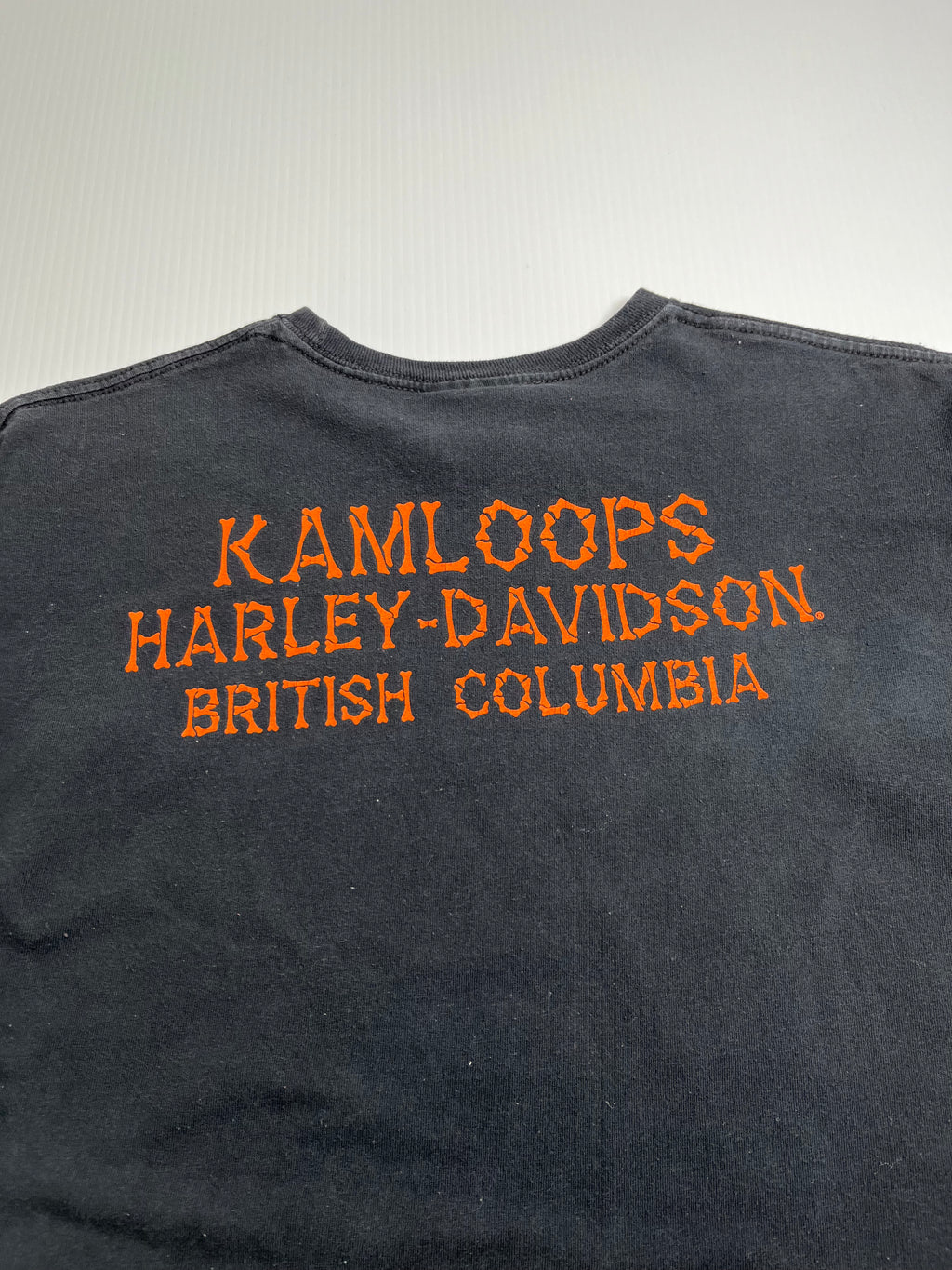 Harley Davidson Kamloops Bone Font Tee M