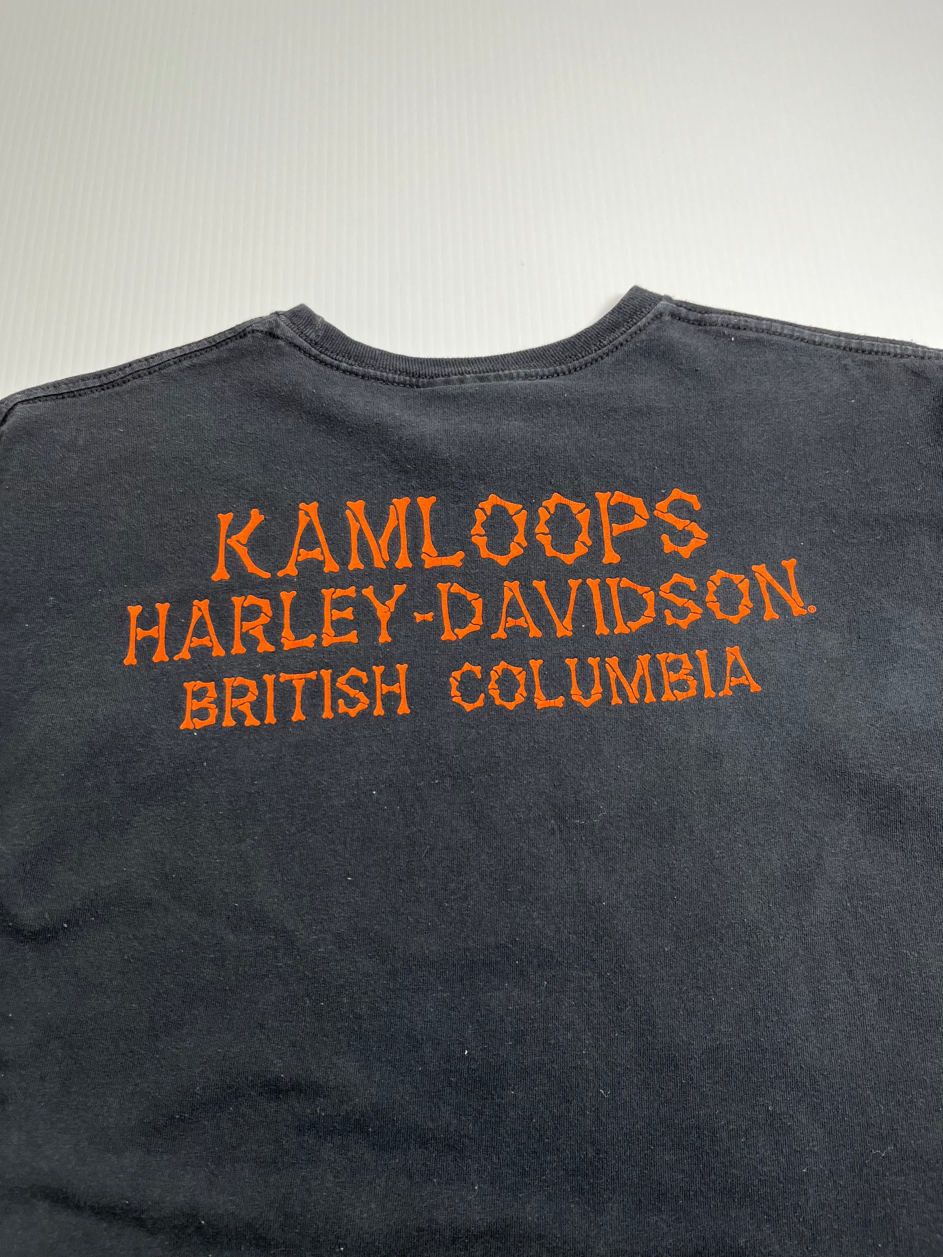 Harley Davidson Kamloops Bone Font Tee M