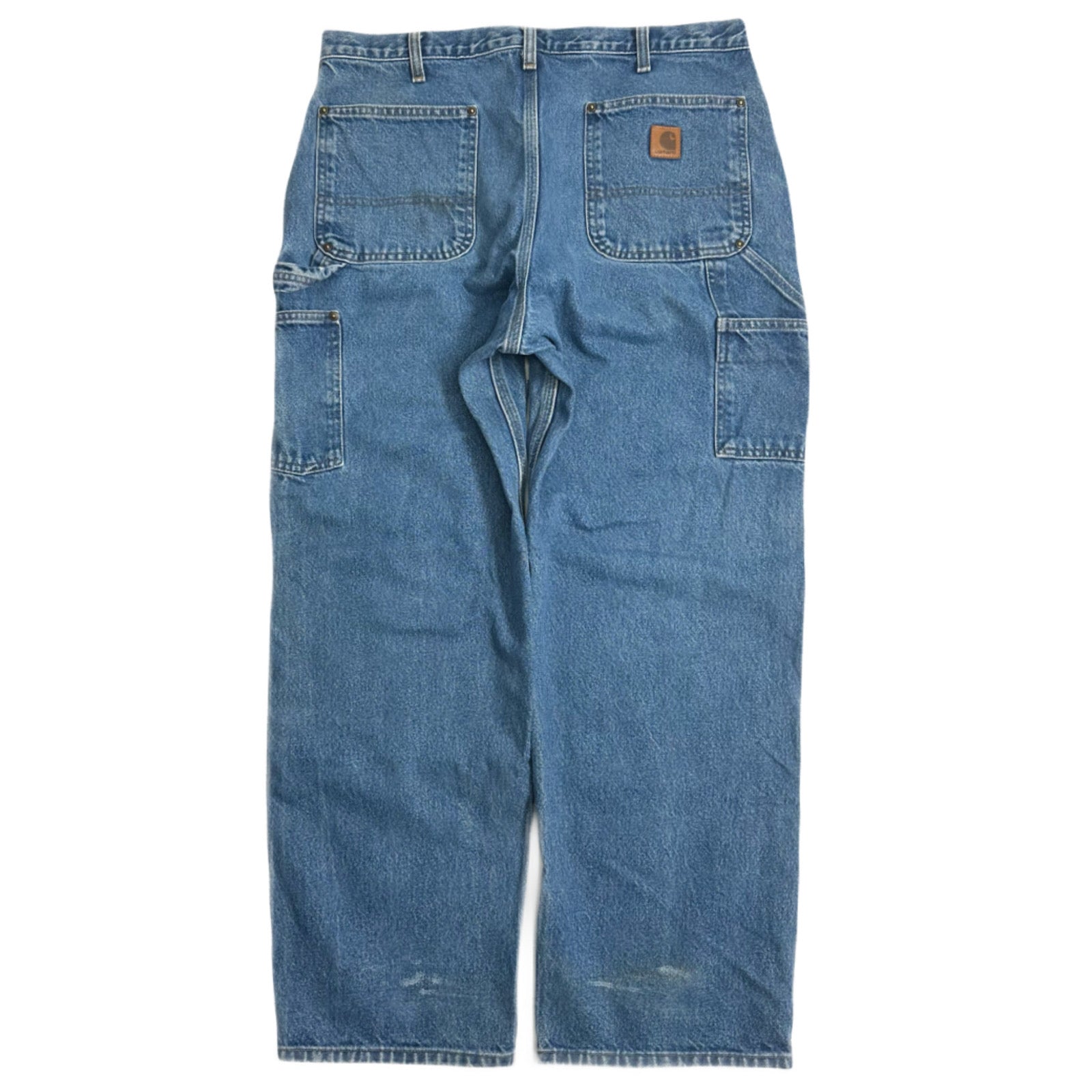 Vintage Carhartt Medium Wash Denim Double Knees 35x30