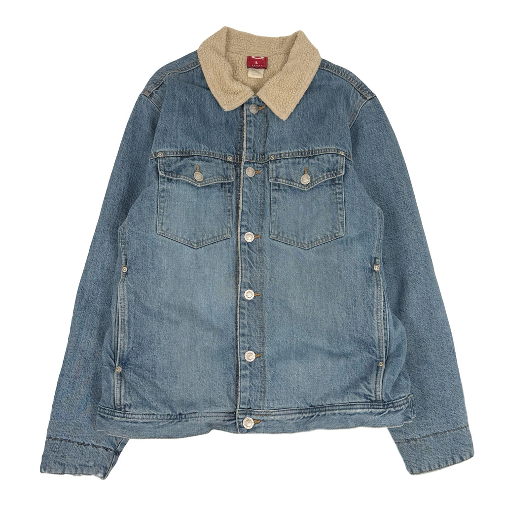 Y2K Oakley Sherpa Lined Denim Jacket L