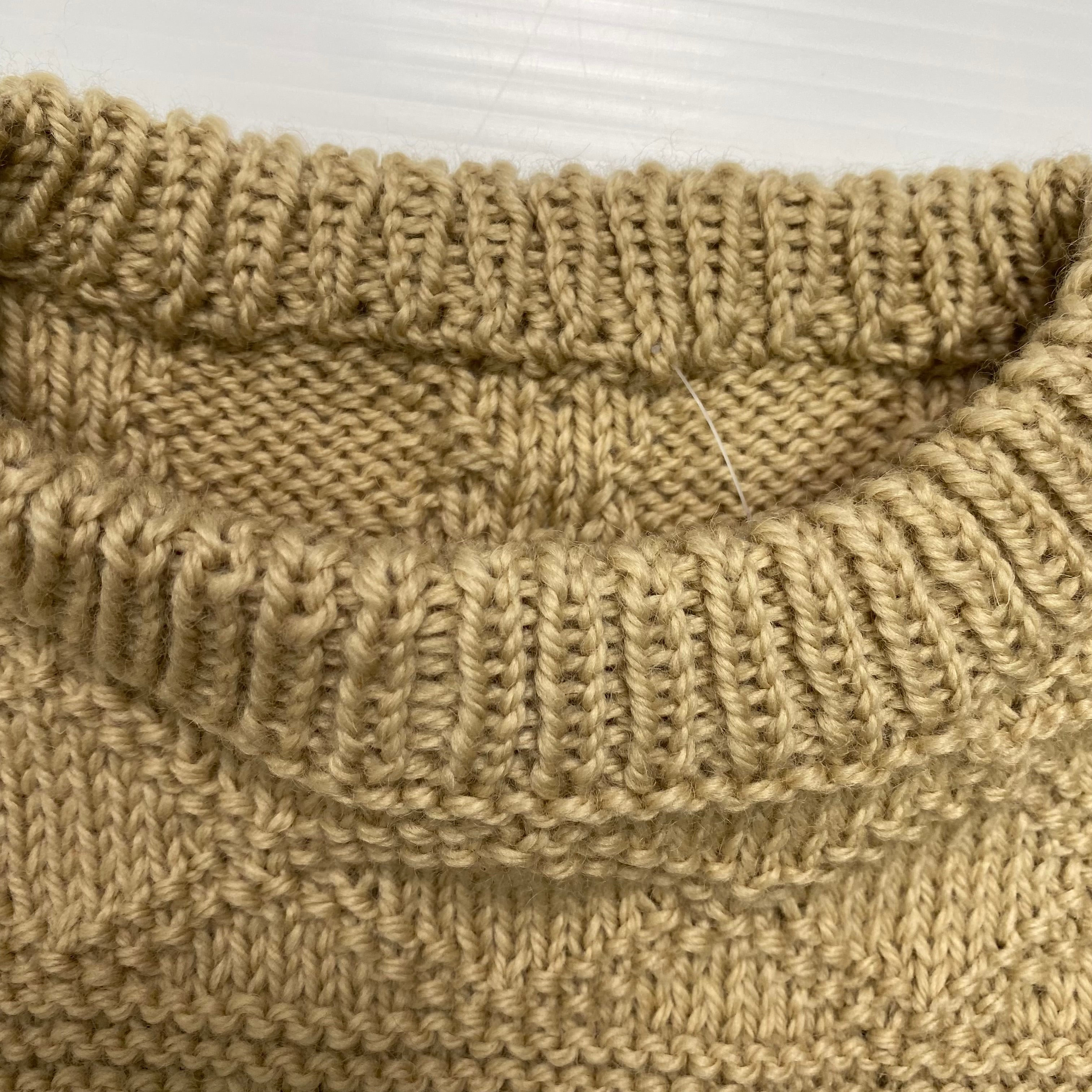 Vintage Tan Knit Sweater M