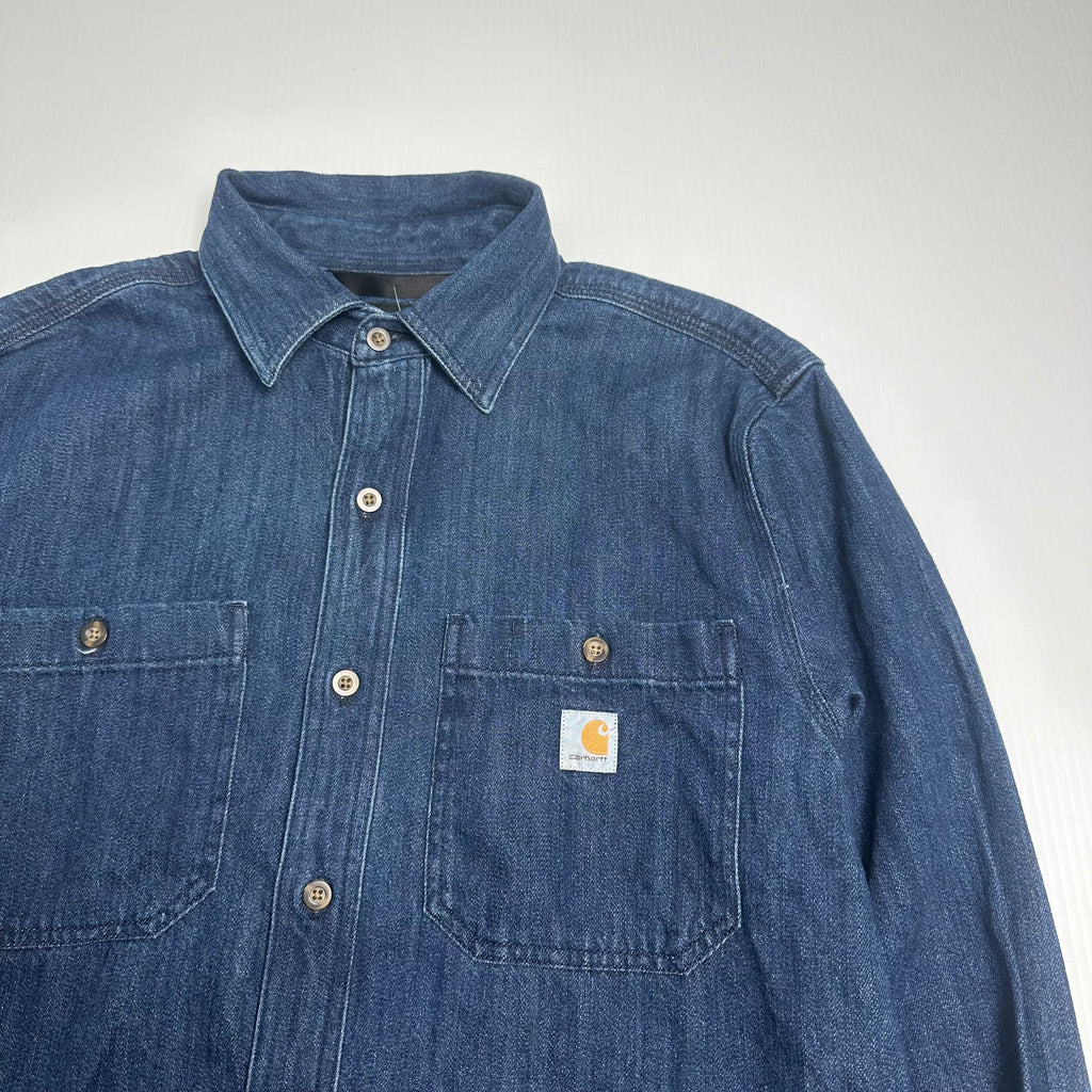 Carhartt Dark Denim Loose Fit Button-Up M