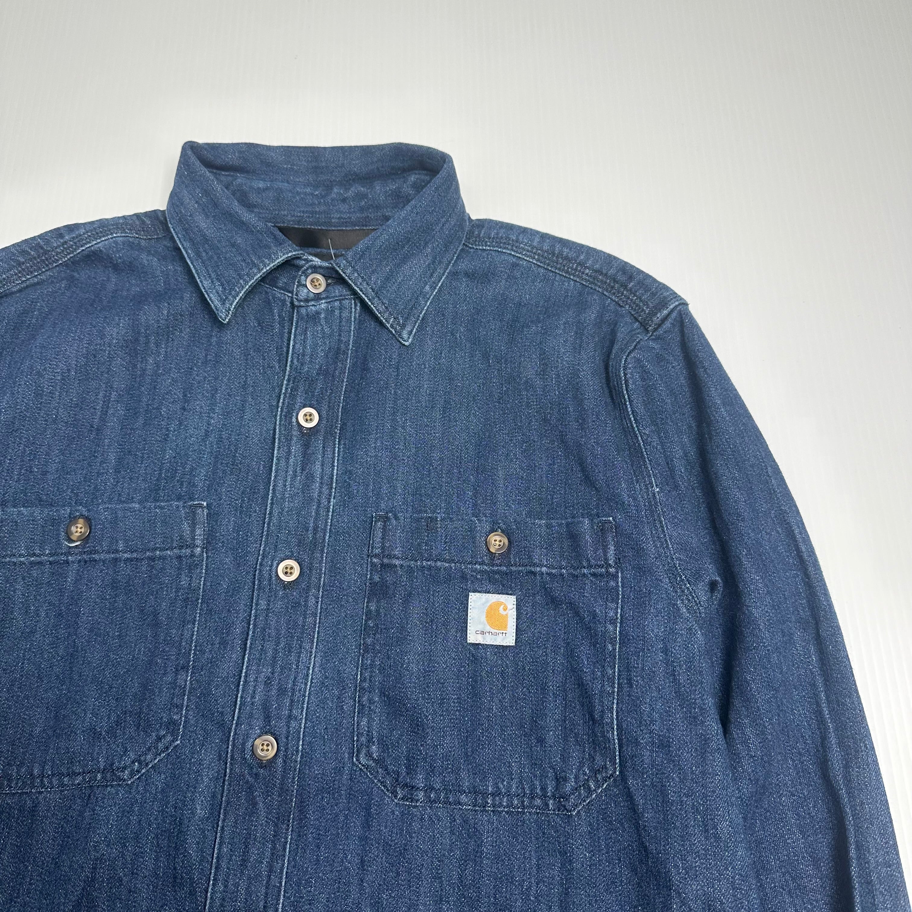 Carhartt Dark Denim Loose Fit Button-Up M