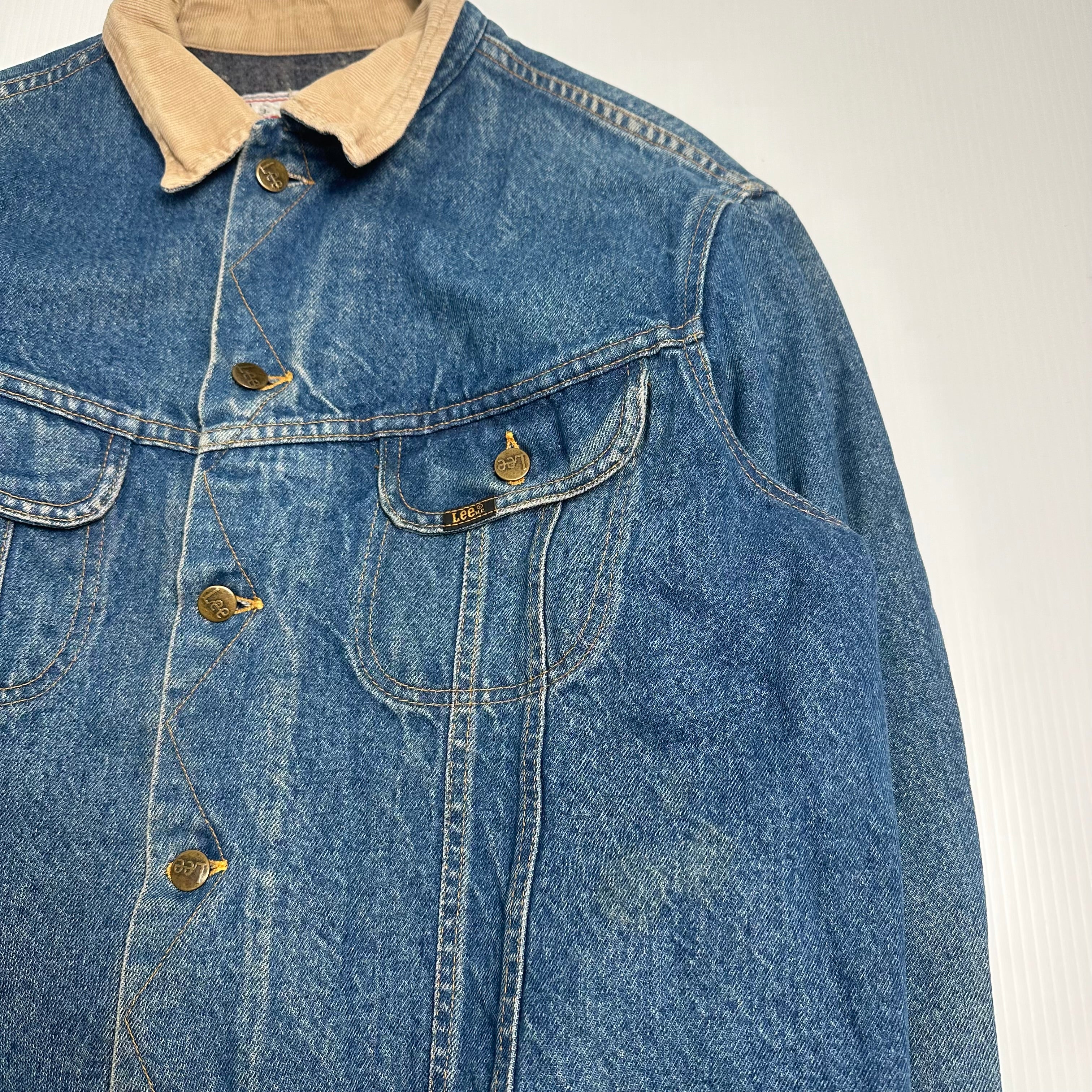 Vintage Lee Stormrider Blanket Lined Denim Jacket 44