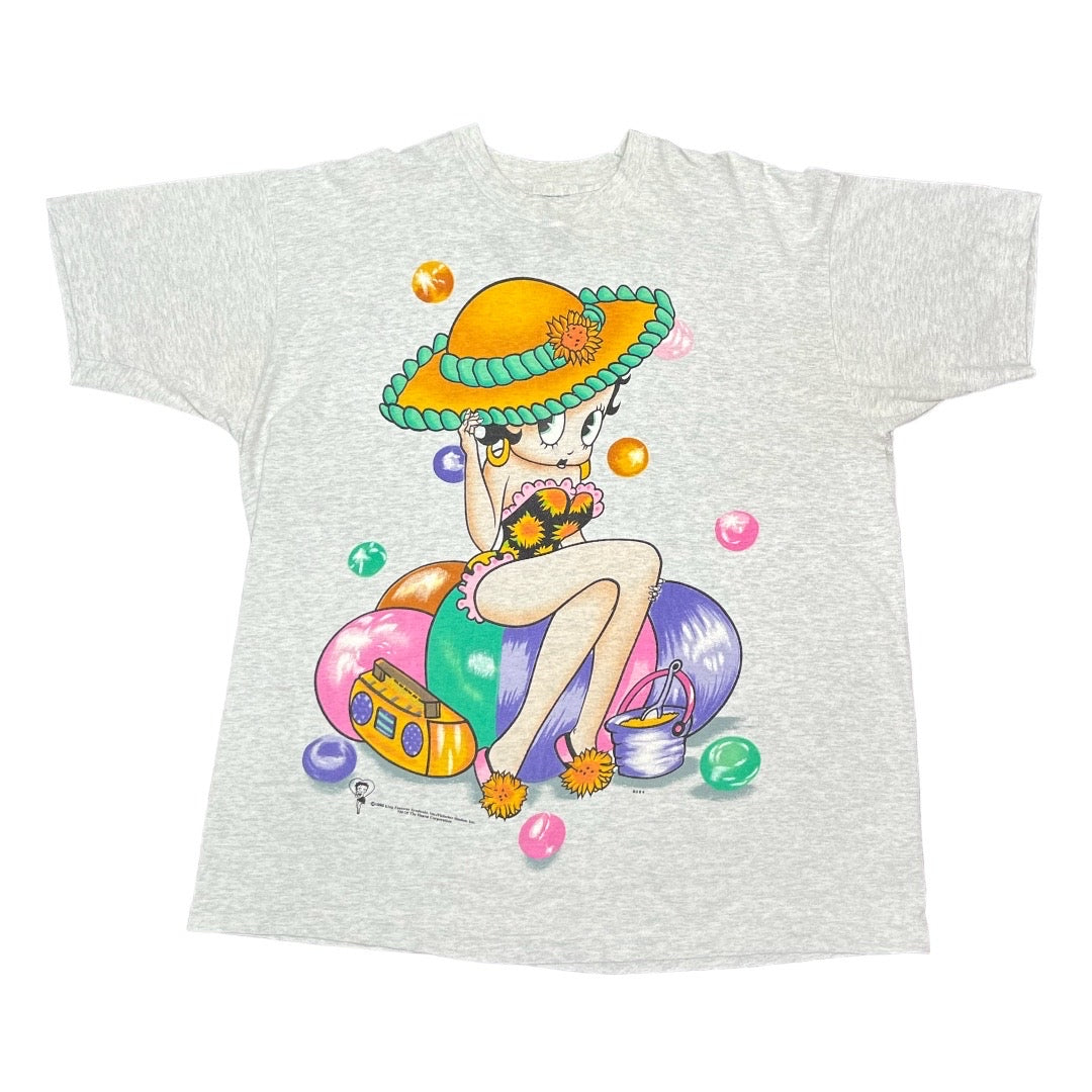 Vintage Betty Boop Beach Day Tee L