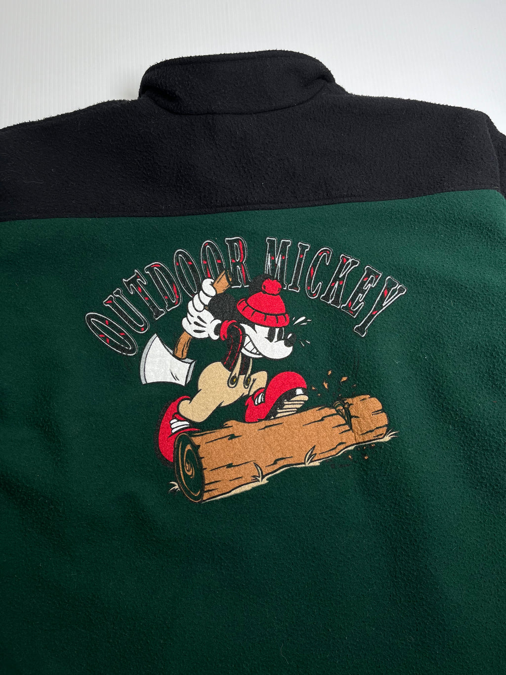 Vintage Disney Outdoor Mickey Two-Tone Fleece Pullover XL