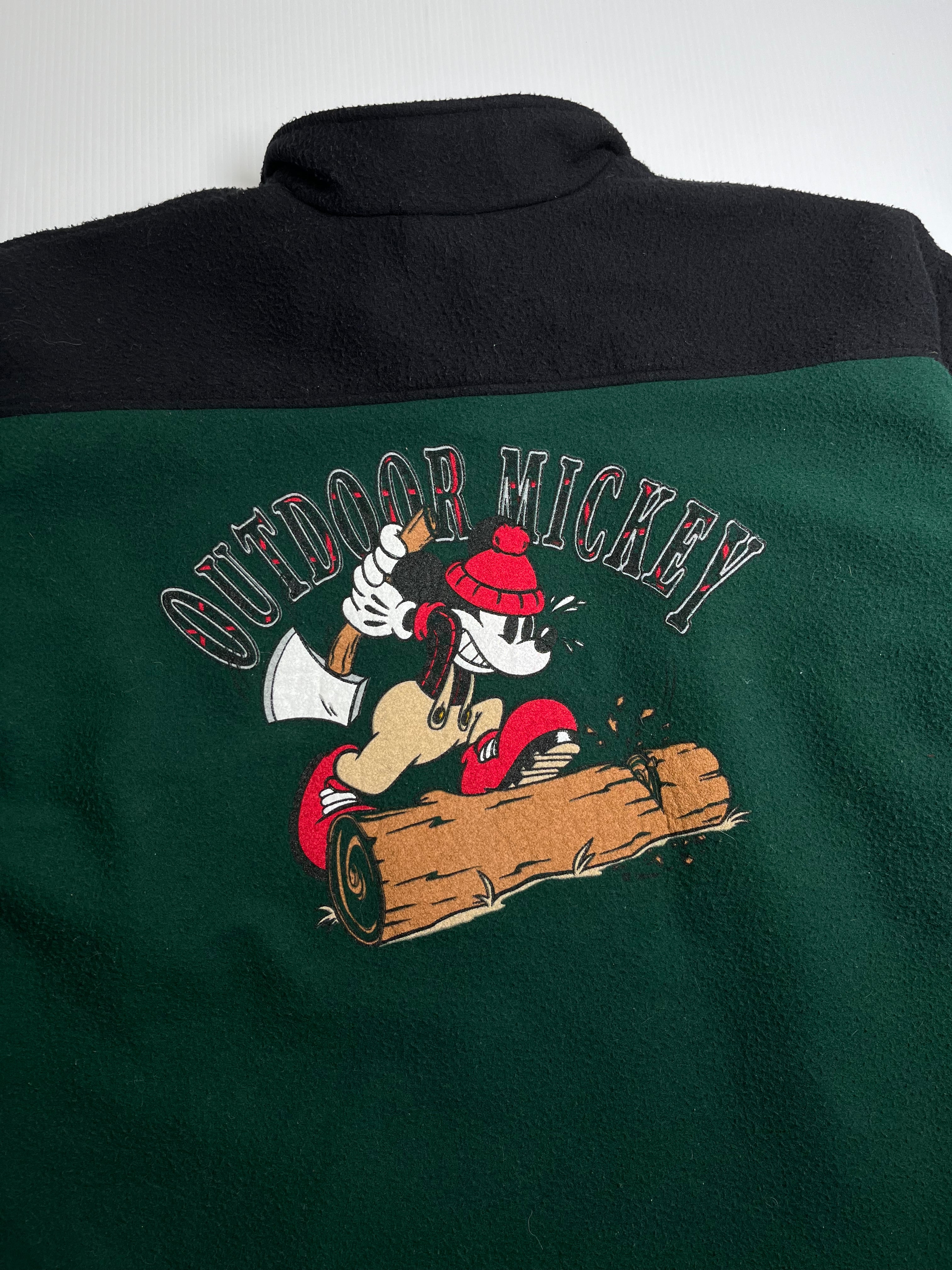 Vintage Disney Outdoor Mickey Two-Tone Fleece Pullover XL