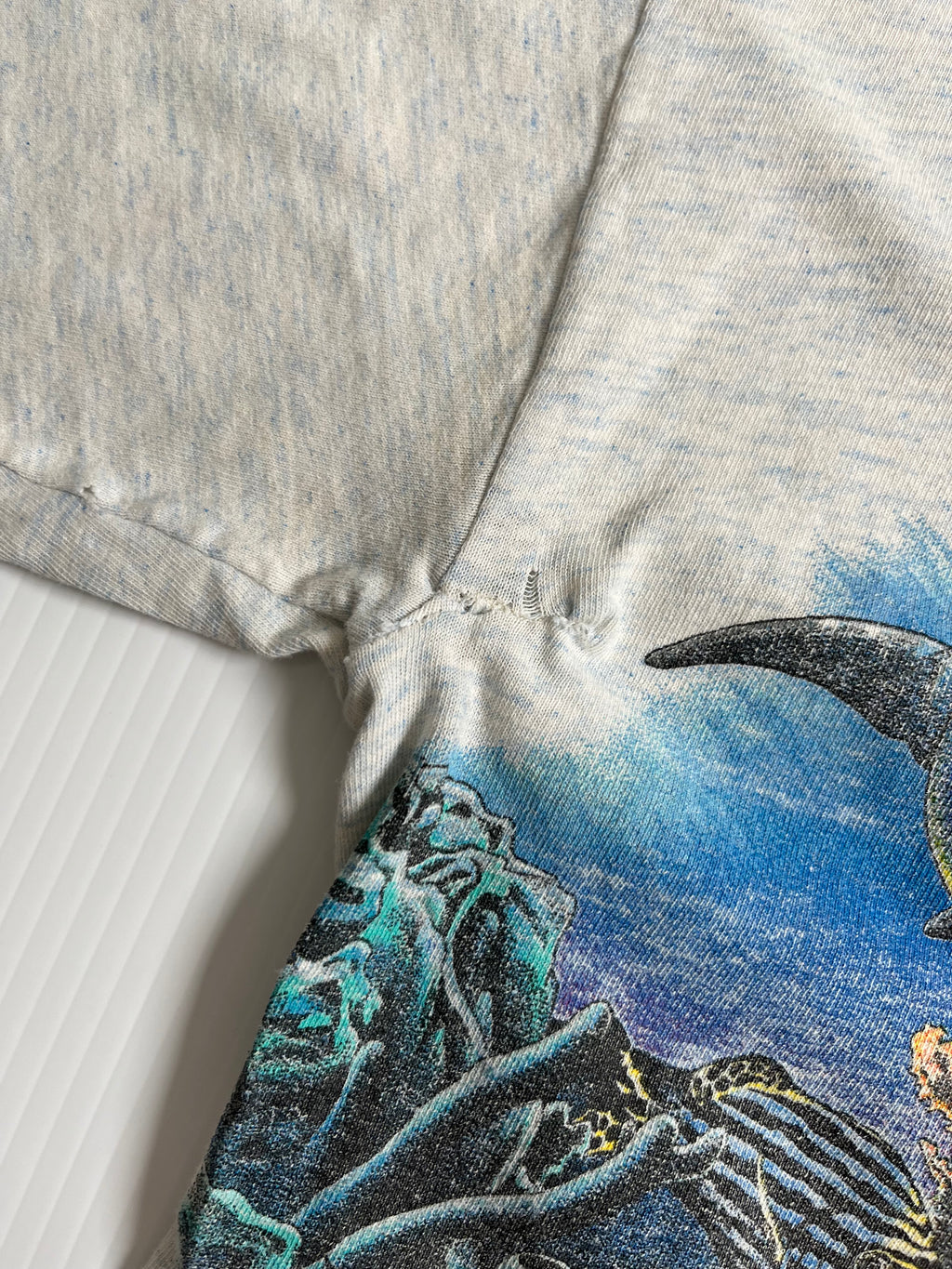 Vintage Baltimore Aquarium Dolphin Wrap Around Tee L