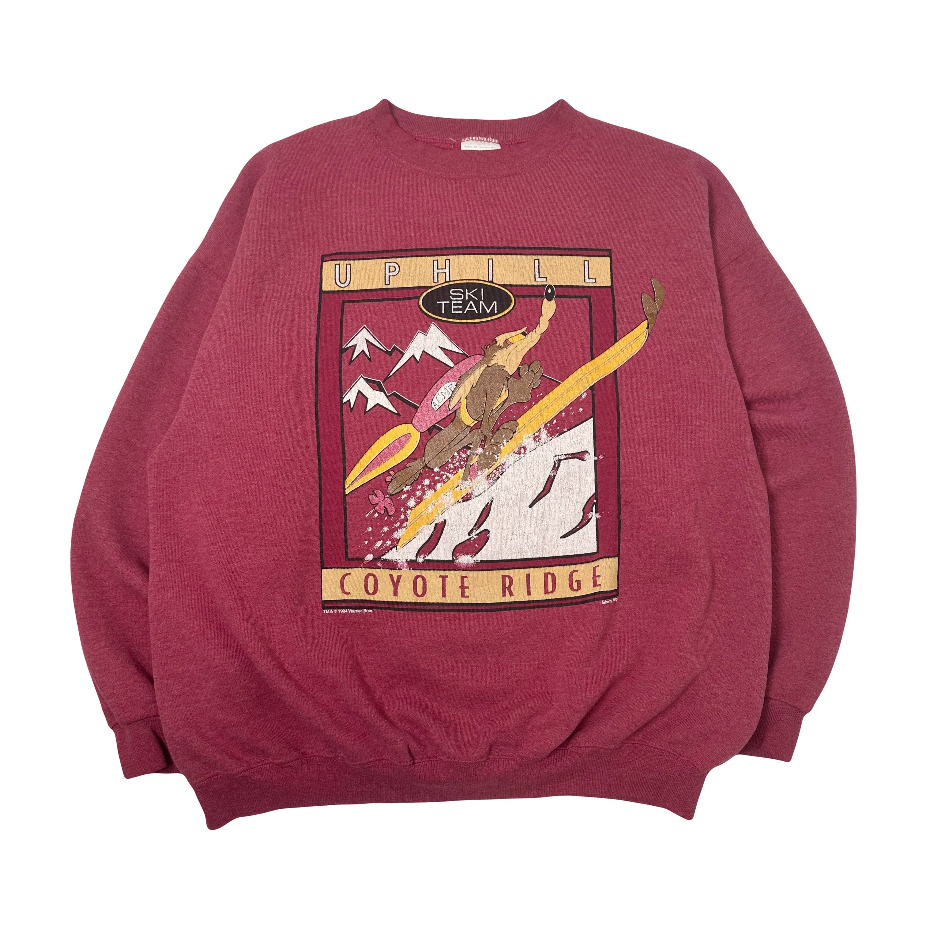 1994 Warner Bros. Coyote Ridge Uphill Ski Team Crewneck XL