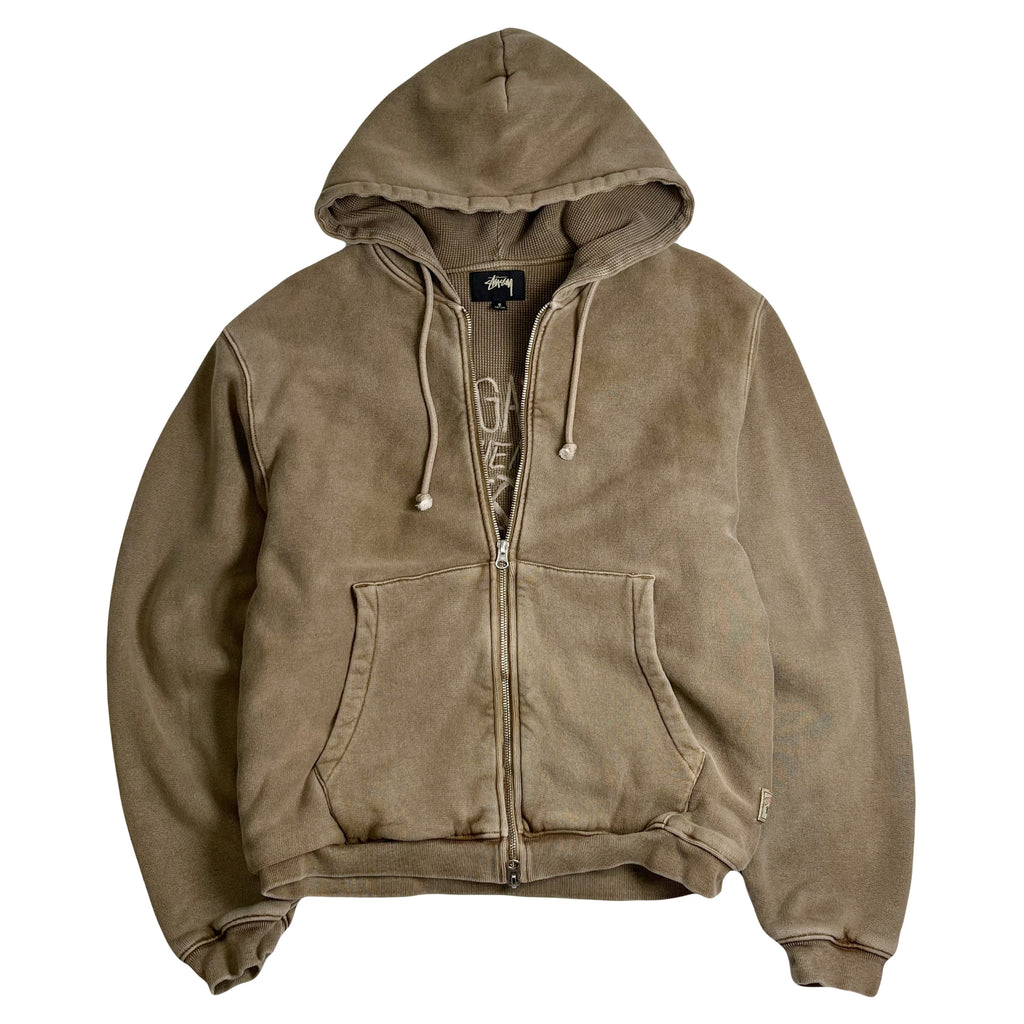 Stussy Garment Co. Waffle Lined Zip Hoodie S