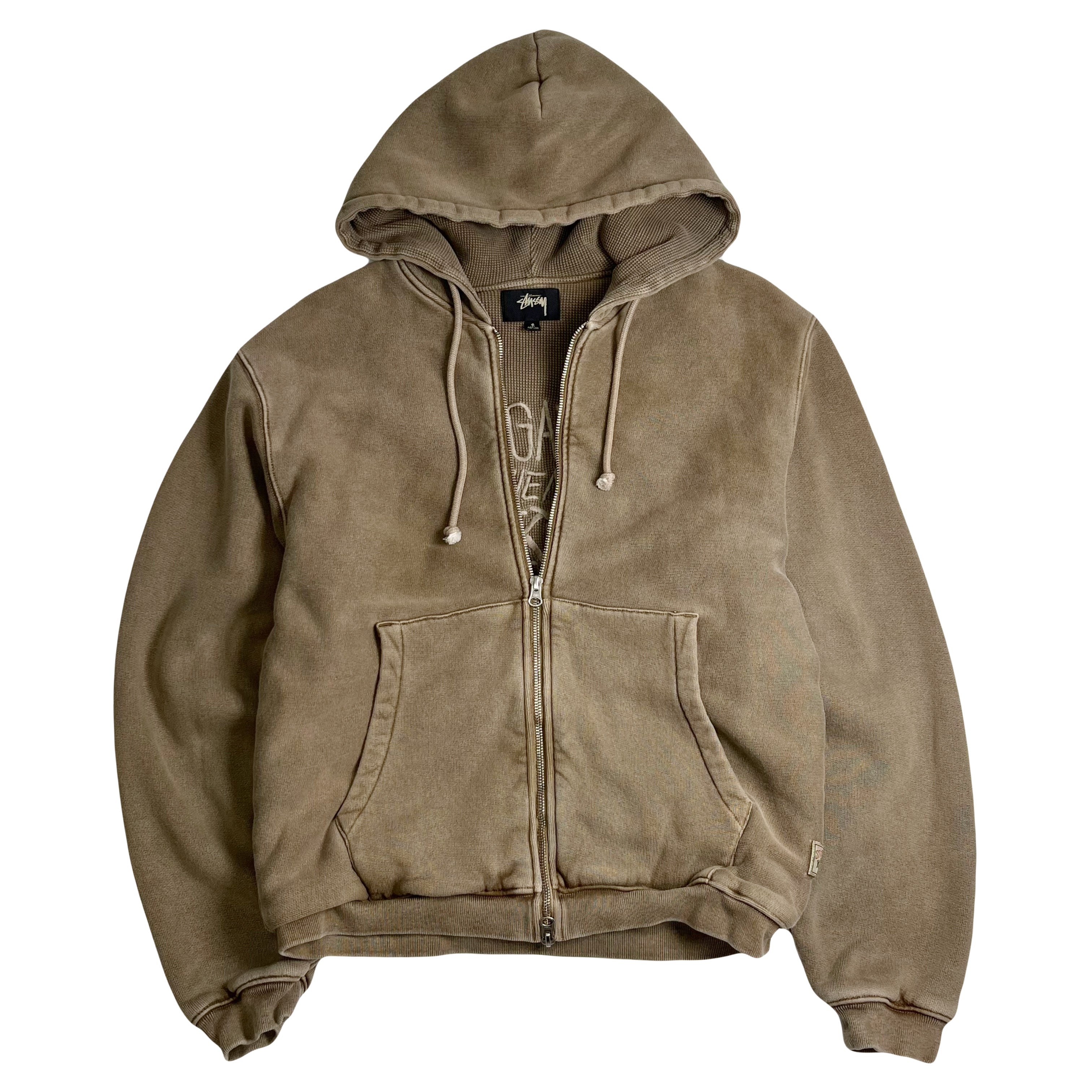 Stussy Garment Co. Waffle Lined Zip Hoodie S