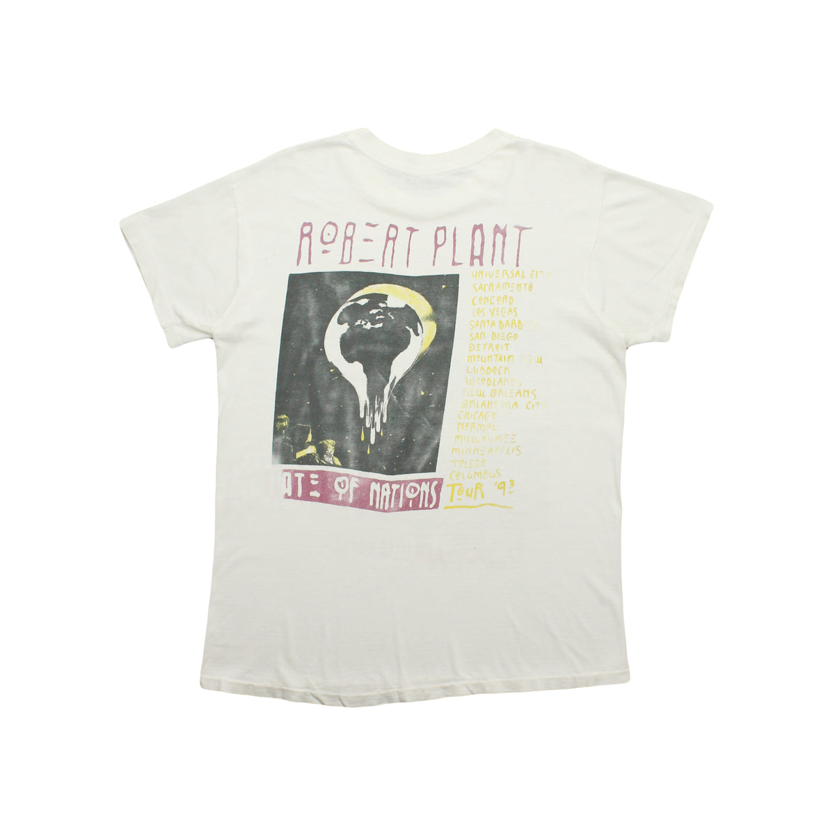 1993 Robert Plant Fate Of Nations Tour Tee L