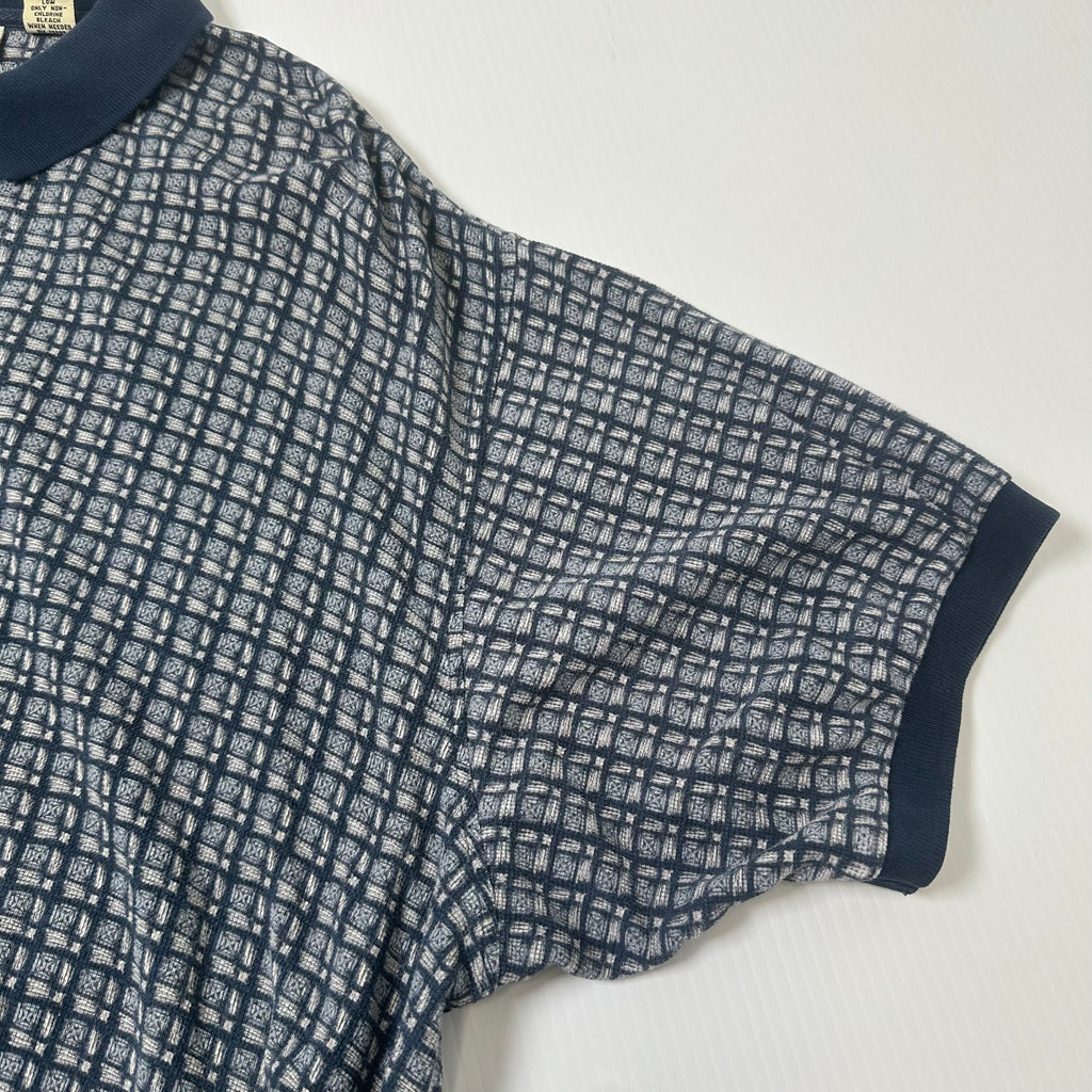 Vintage Fieldmaster Plaid Pattern Polo Shirt XL