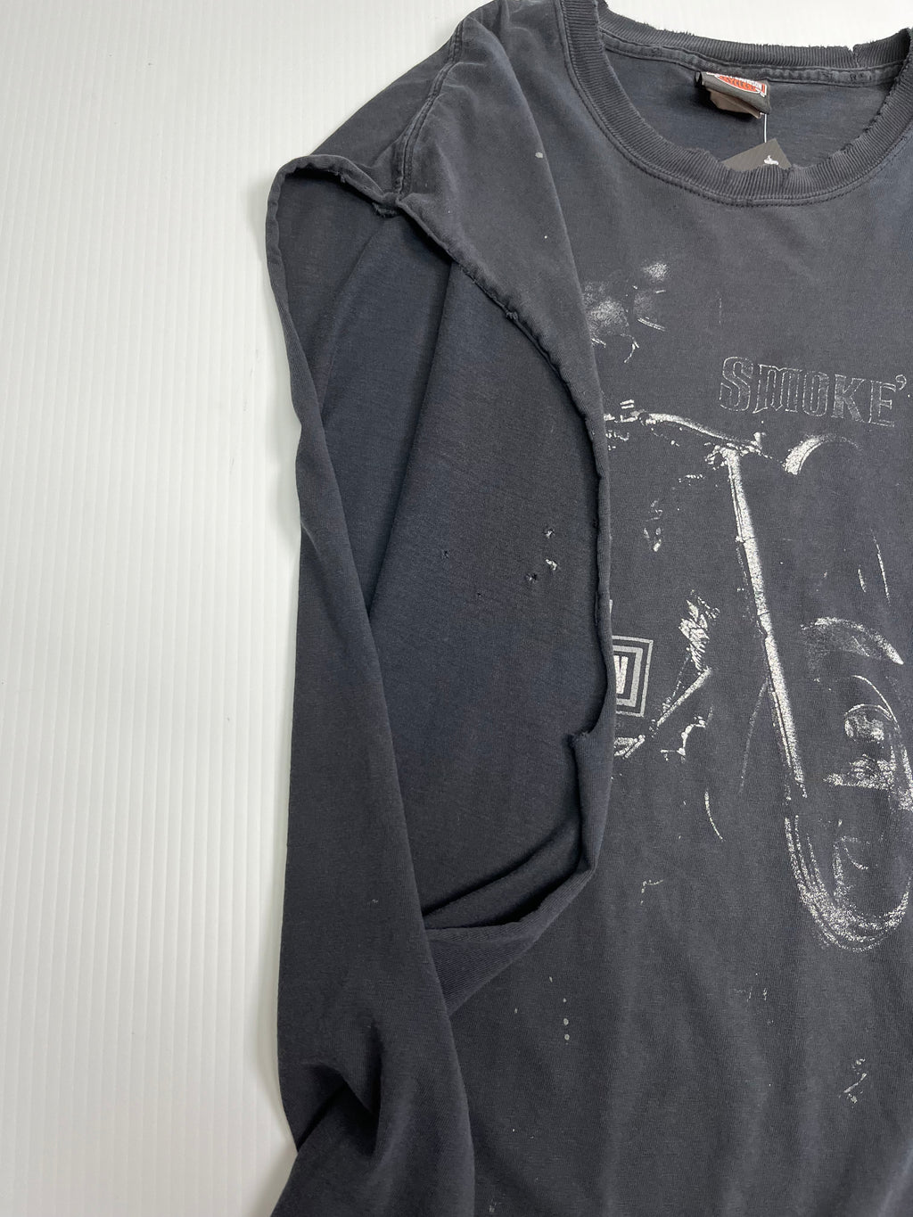 Vintage Harley Davidson Smoke Em Cut Off Tee L