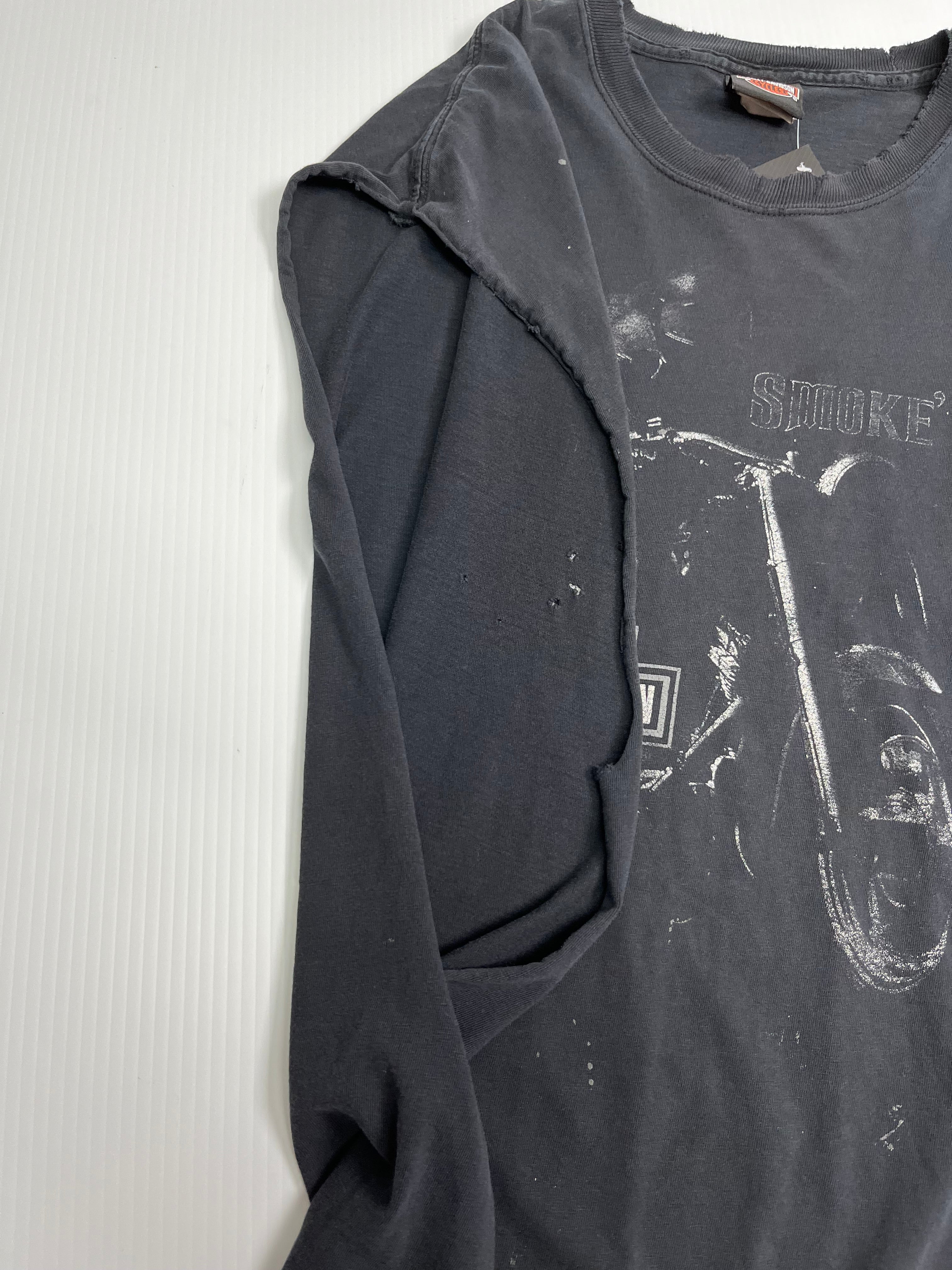 Vintage Harley Davidson Smoke Em Cut Off Tee L